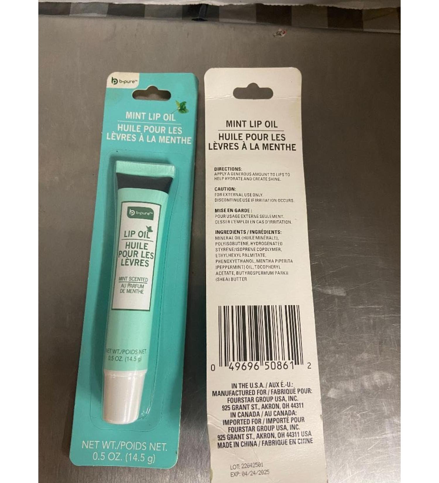 b.pure Mint Lip Oil (2 EA .5 oz)