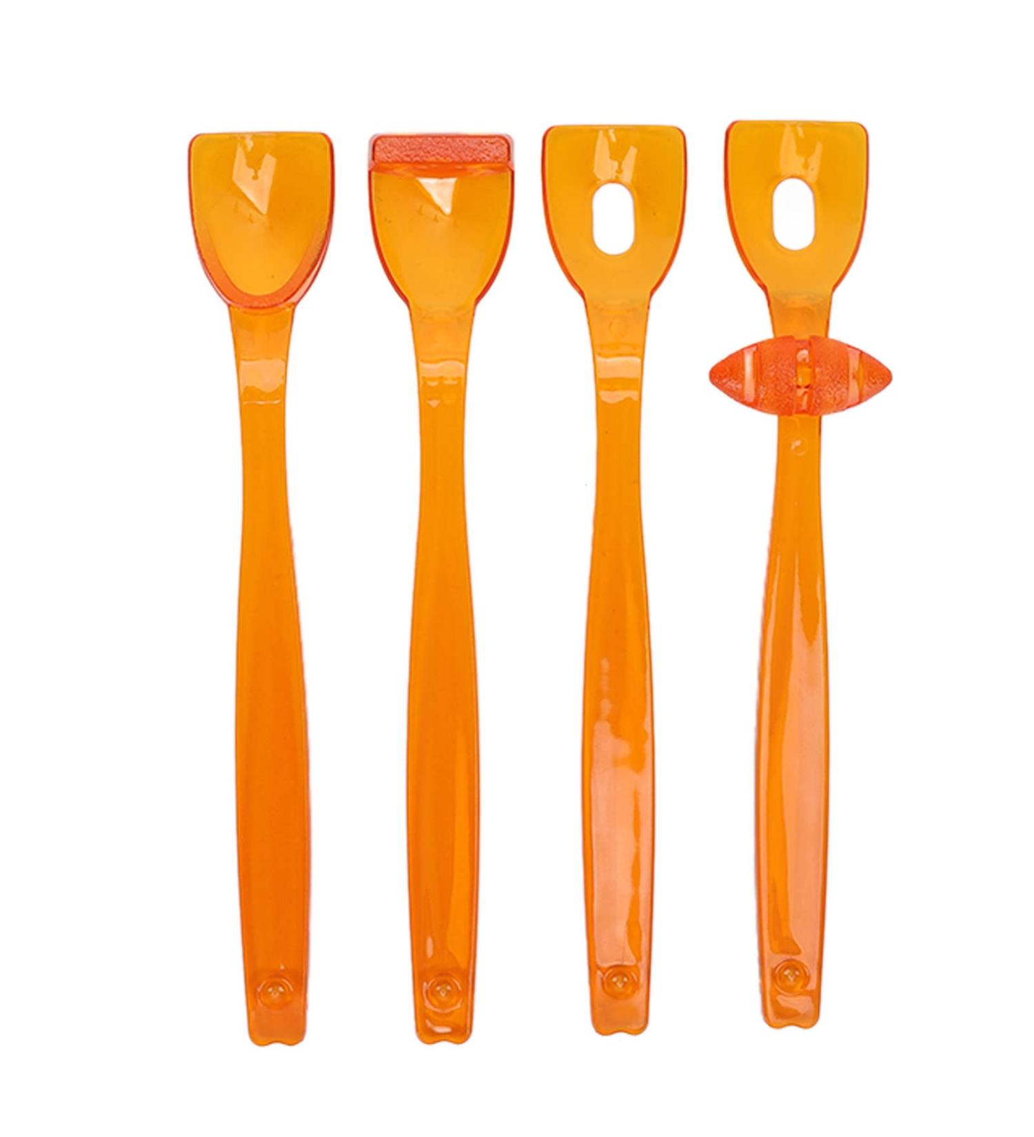 Buy Tongue Training Device | 4-Piece Muscle Trainer for Dysarthria | Portable Mouth & Lip Recovery Tool (Orange) - Buy Online on GoSupps.com