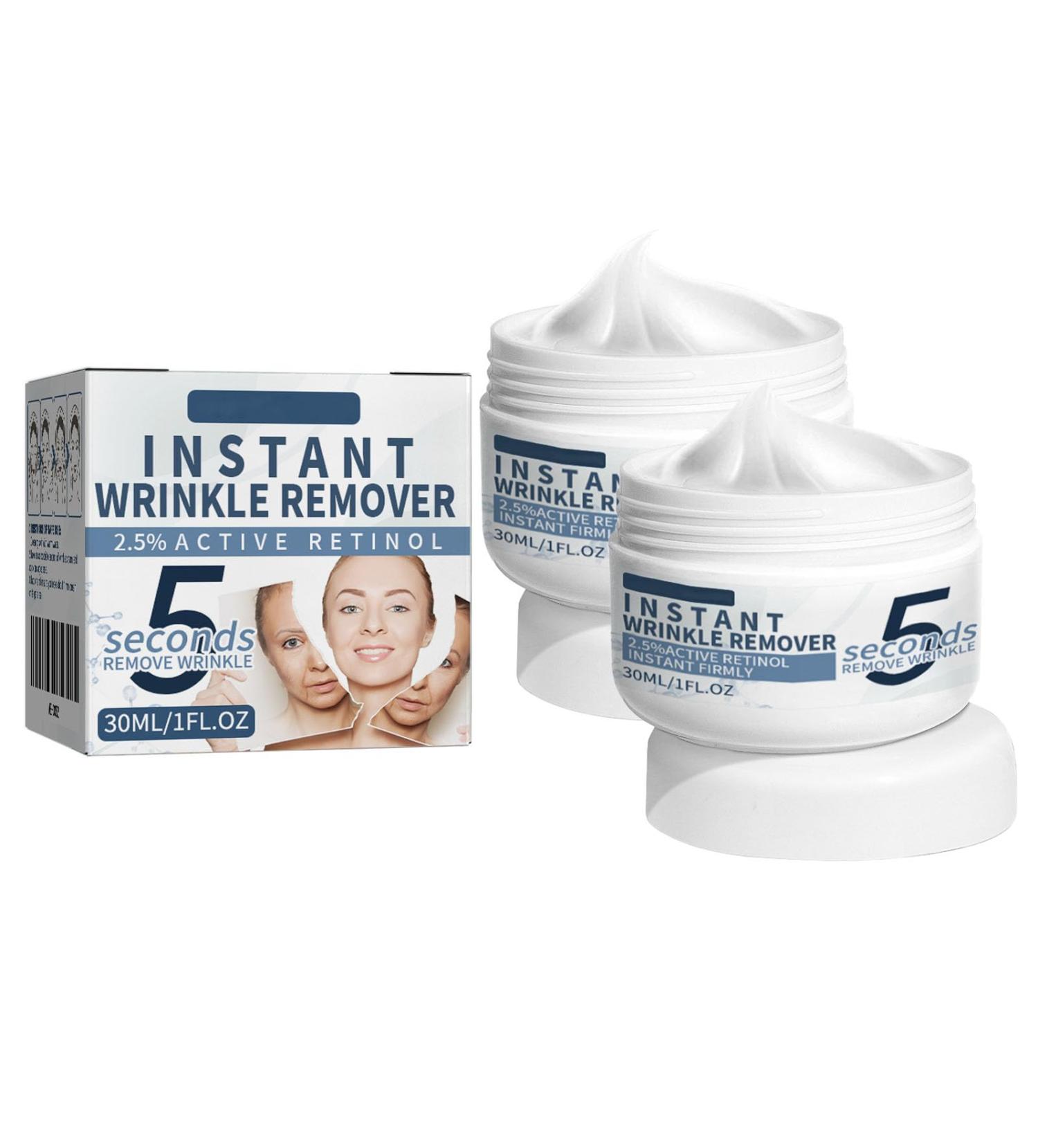 2PCS Retinol Anti-Aging Face Cream 5 Seconds Instant Anti Wrinkle Face Cream for Tightening and Firming Retinol Face Moisturizer Reduces Wrinkles Fine Lines for Women and Men - Buy Online on GoSupps.com