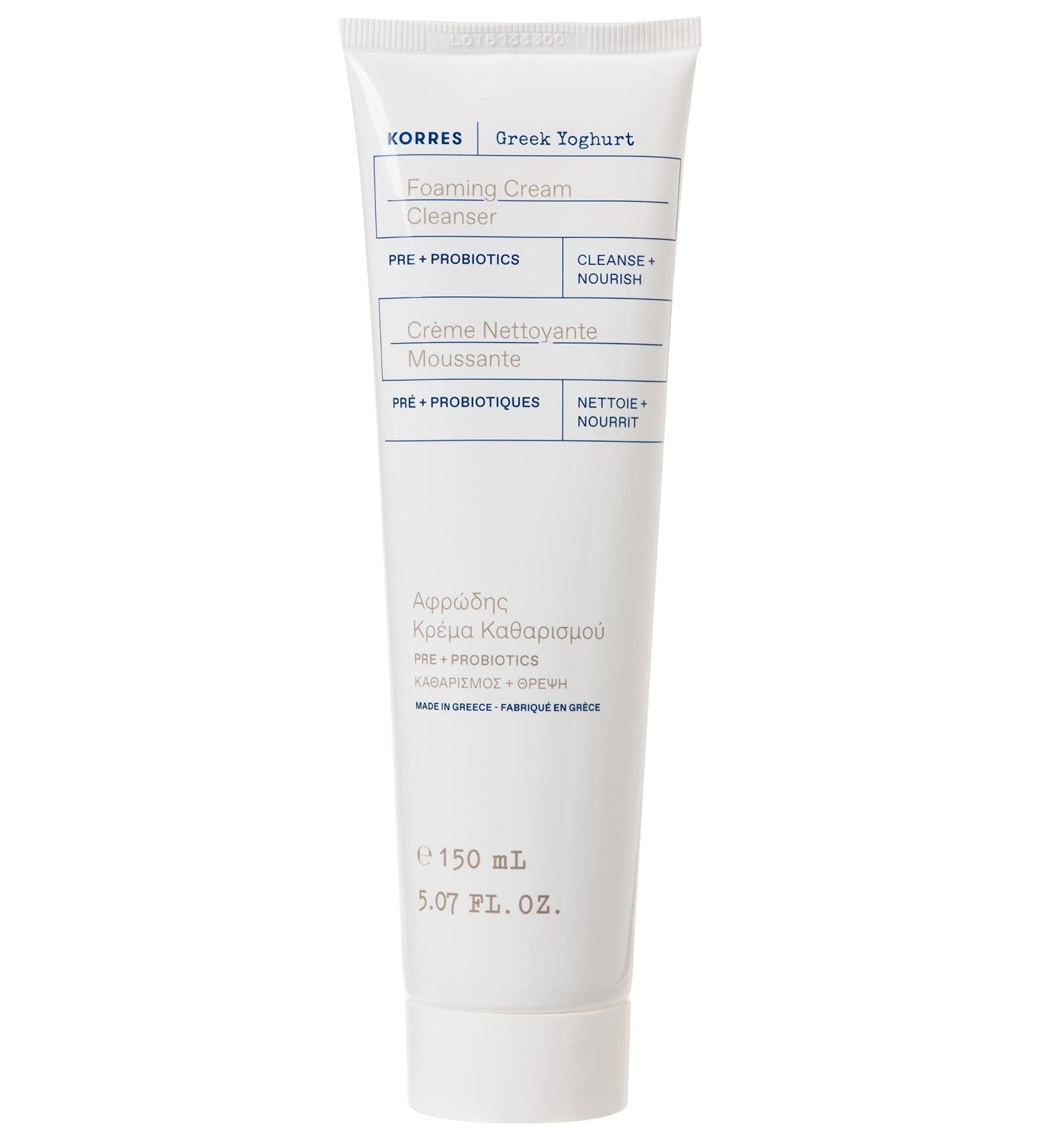 KORRES Greek Yoghurt Cleansing Cream for Face & Eyes - Soap-Free Dermatologically Tested 150ml - Nourish & Hydrate Your Skin - Buy Online on GoSupps.com