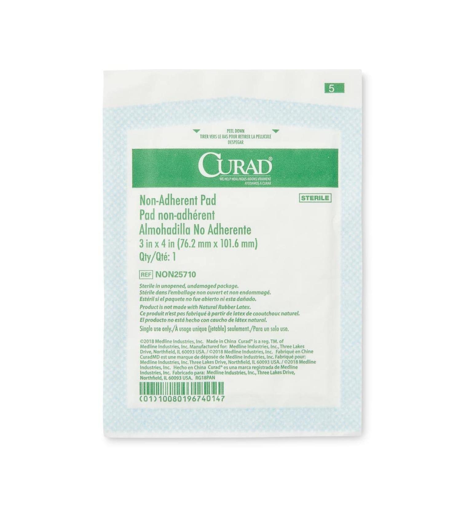 CURAD Sterile Nonadherent Pad 3x4 Cotton/Polyester Blend - First Aid Essential - Buy Online on GoSupps.com