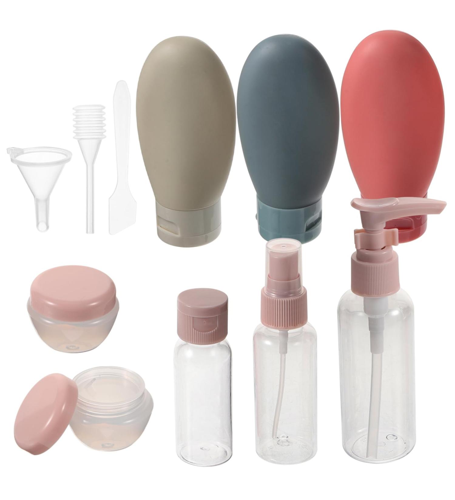 Travel Bottles Set Refillable Cream & Spray Bottles for Makeup & Skincare Perfect for Travel - Buy Online on GoSupps.com