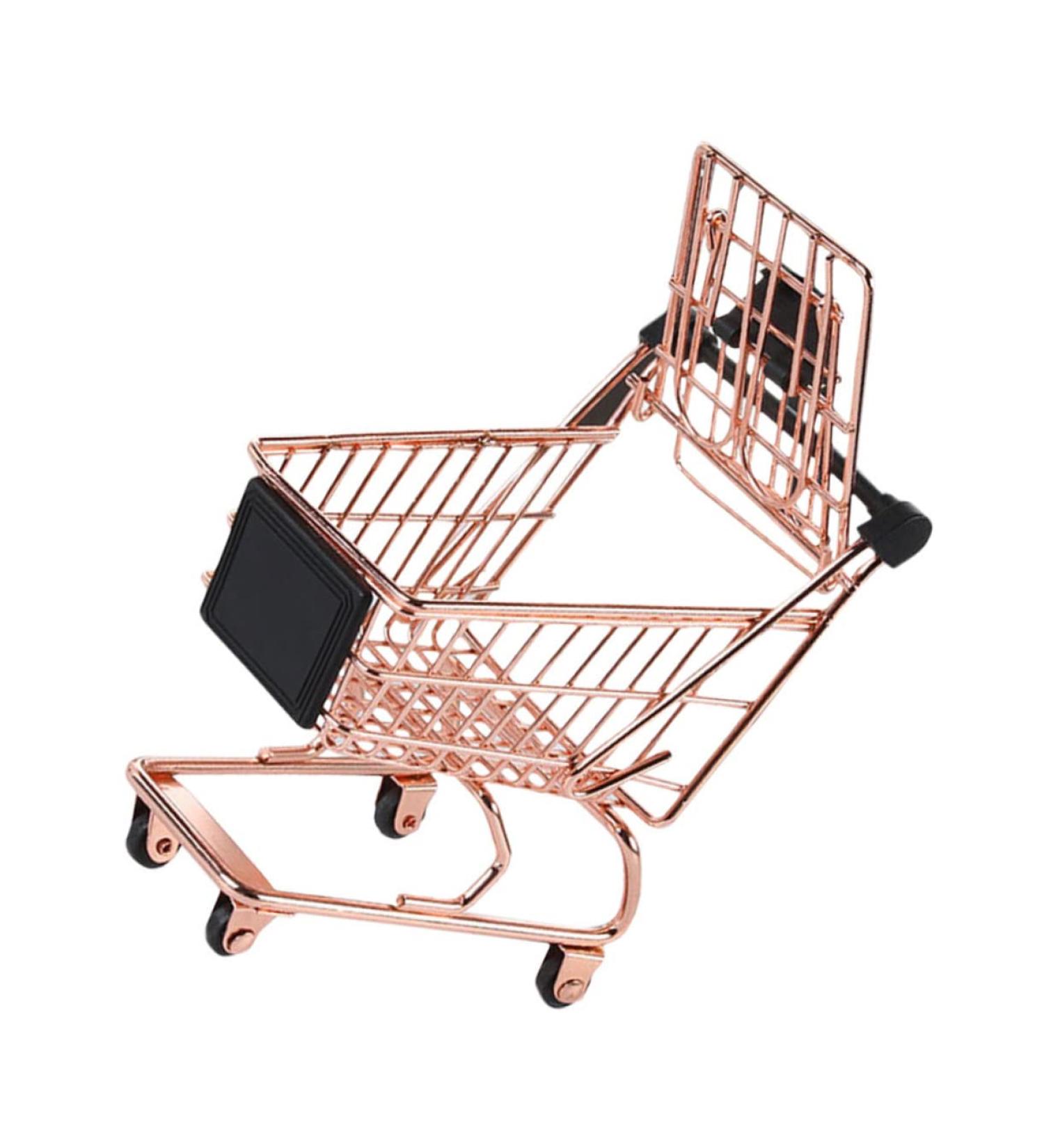 FRCOLOR Rose Gold Makeup Products Storage Rack & Trolley | Trendy Iron Clothes Drying Cart - 12x10.5x8 CM - Shop Internationally - Buy Online on GoSupps.com