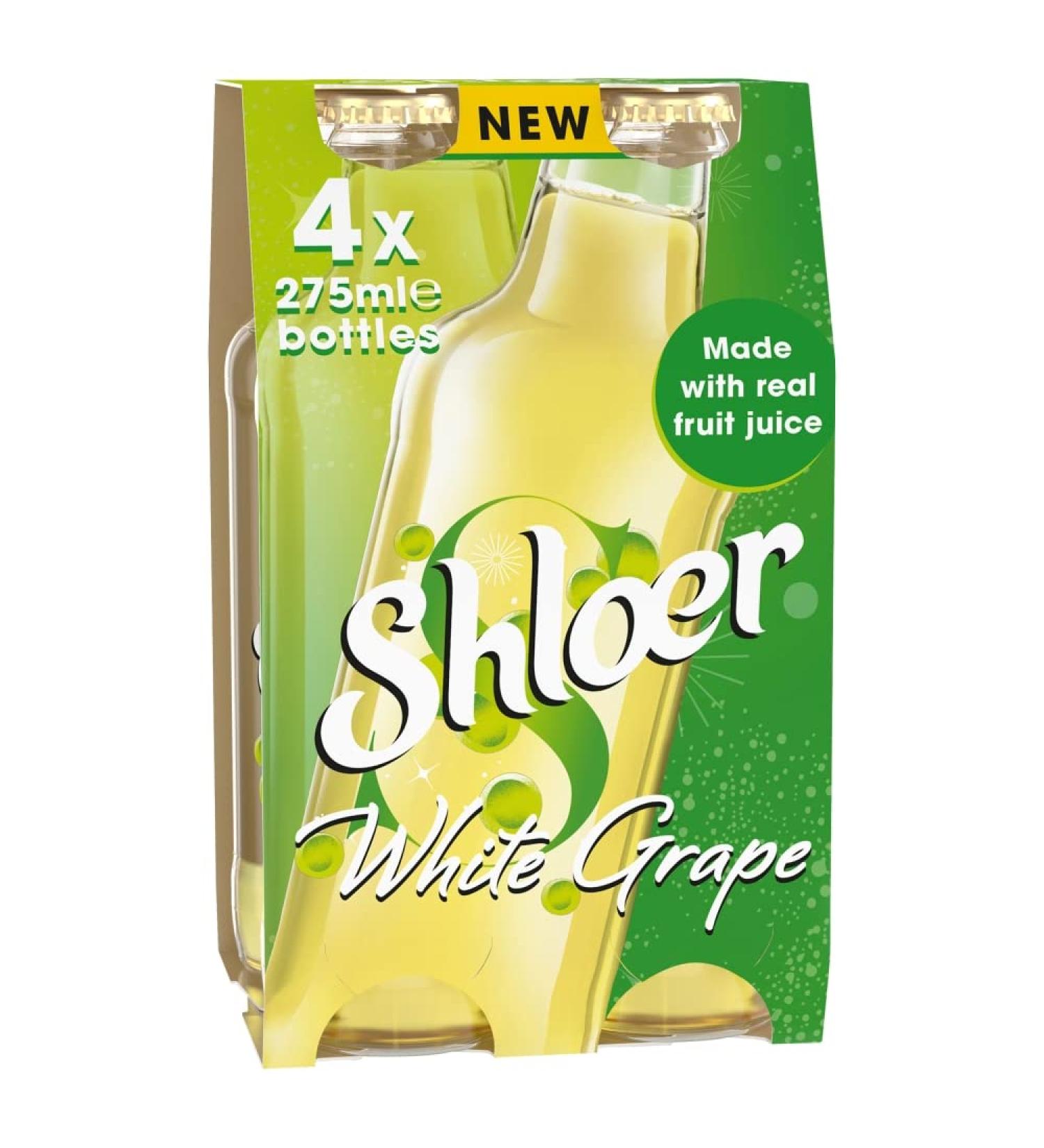 Shloer White Grape Sparkling Fruit Drink 4 x 275ml