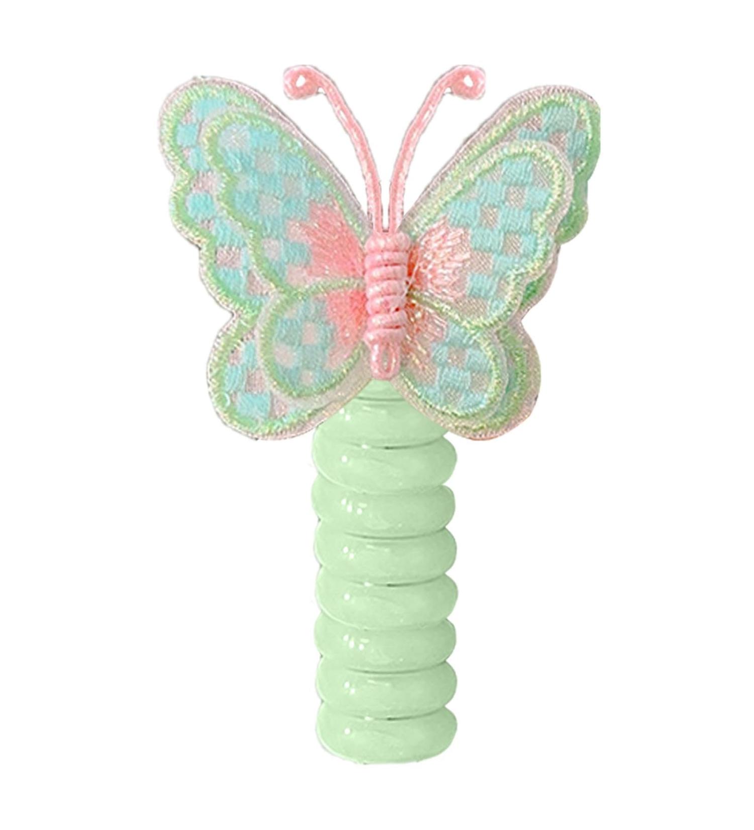 Phone Hair Clips Phone Cable Hair Bobbles - Spiral Hair Bobbles Phone Cable Colourful Elastic Phone Hair Clips for Children Women Children's Halloween Christmas Green - Buy Online on GoSupps.com