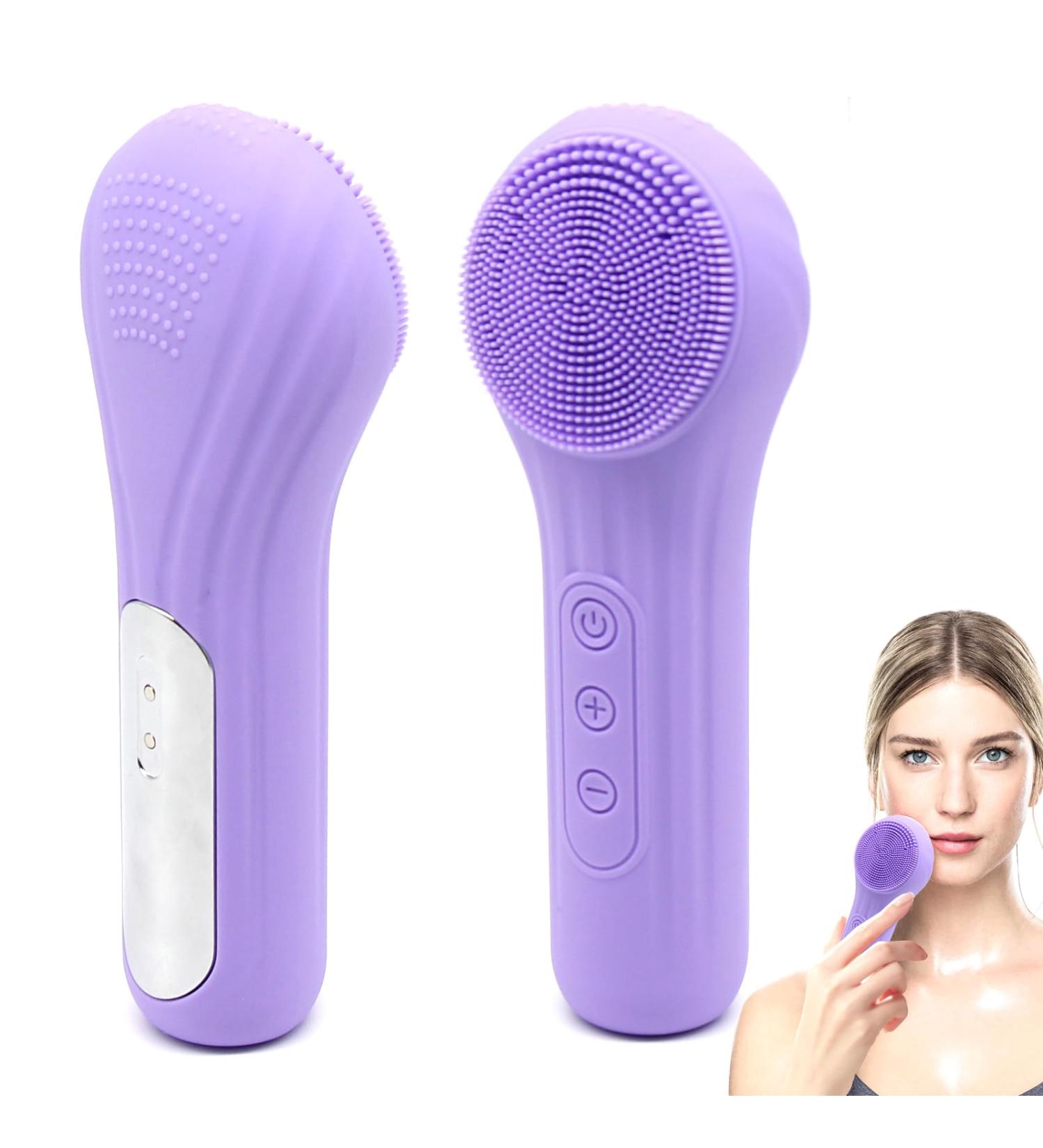 Rechargeable Silicone Face Scrubber | Gentle Facial Cleaning Brush for Deep Cleansing & Exfoliating | All Skin Types - Shop Now - Buy Online on GoSupps.com