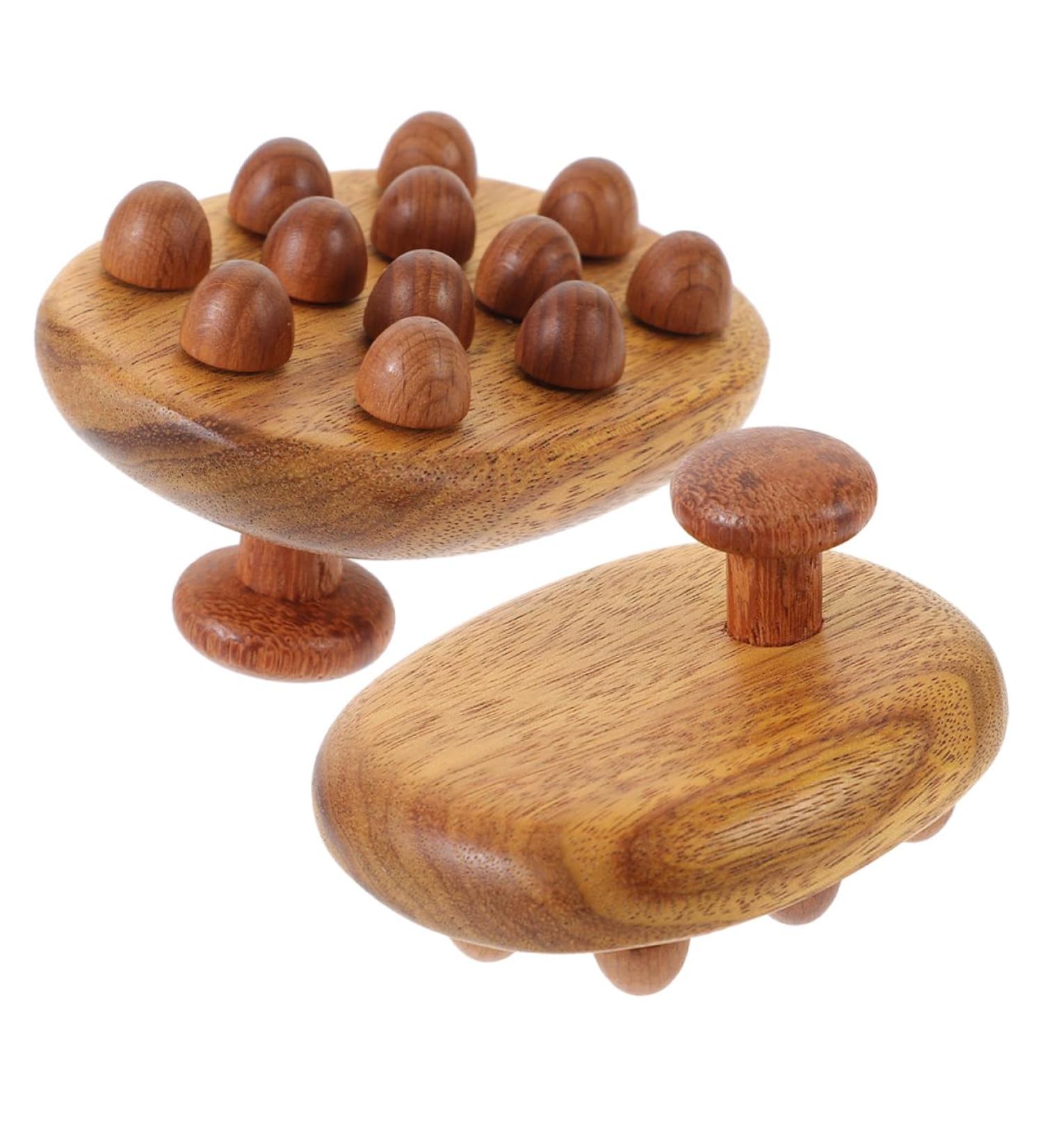 Beavorty Wooden Massage Brush Set - Multi-Purpose Body & Scalp Massager Travel Comb & Decorative Hair Tool - Buy Online on GoSupps.com