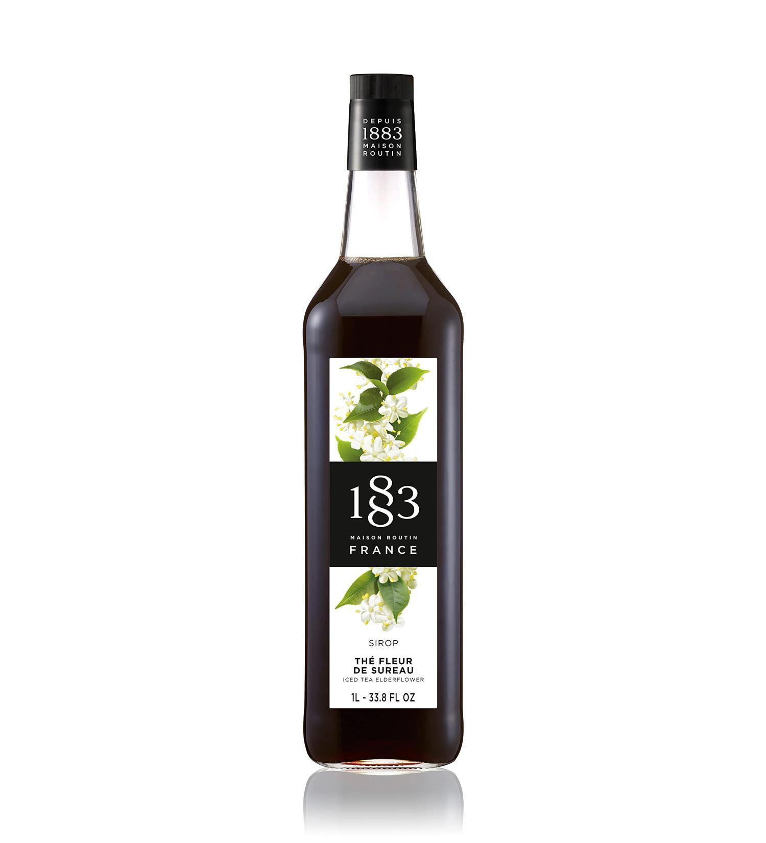 Maison Routin 1883 Iced Tea Elderflower Flavour Syrup 1L Glass Bottle 1 Liter - Buy Online on GoSupps.com