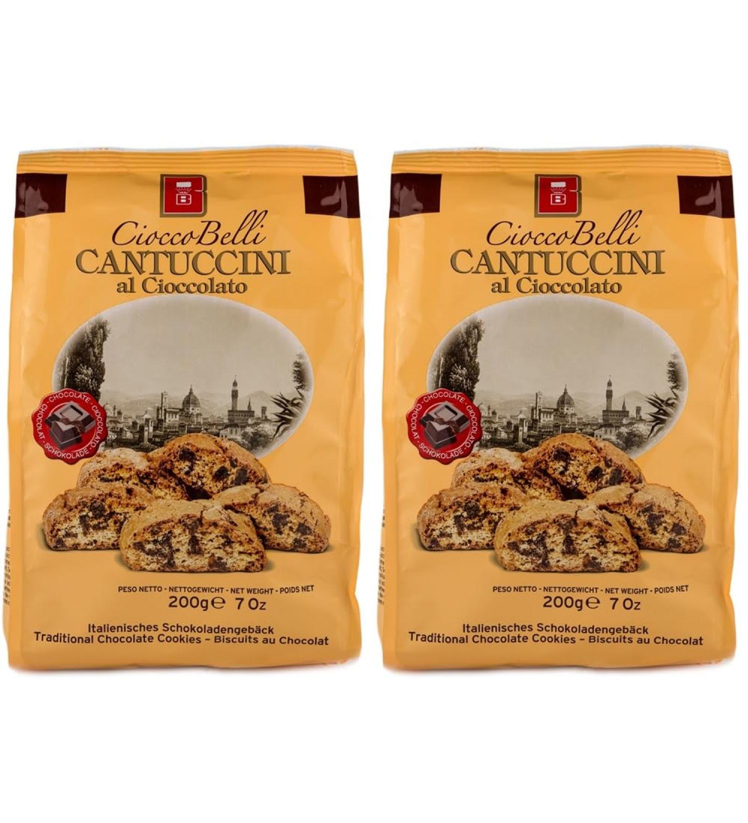 Chocolate Cantuccini Biscotti (200g Pack of 2) | Gourmet Artisan Biscuits From Tuscany - Buy Online on GoSupps.com