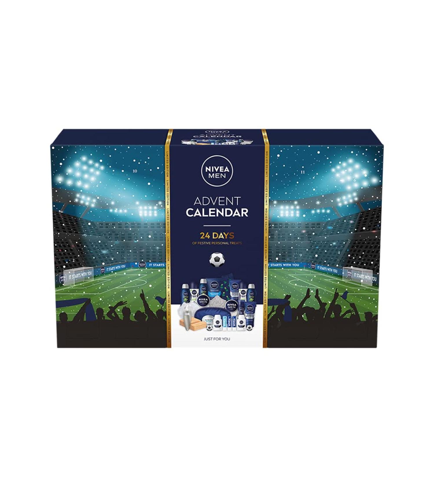 NIVEA MEN Advent Giftset Advent Calendar 2021 for Men with 24 NIVEA MEN Products Christmas Grooming Kit Football Themed Gift Set with Men's Toiletries - Buy Online on GoSupps.com