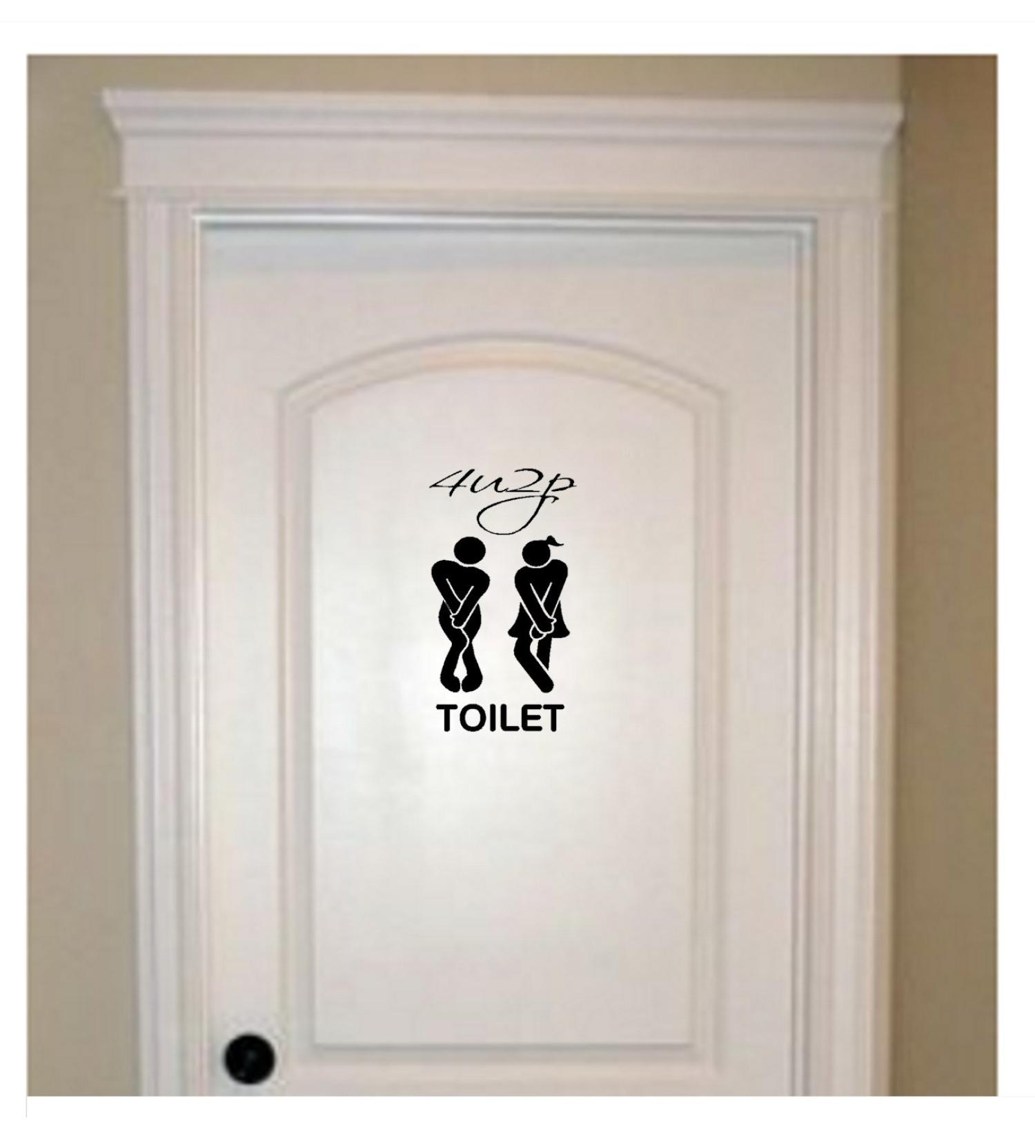 BERRYZILLA Toilet Decal - Bathroom Washroom WC Restroom Decor Sticker for Home, Office, or Kids' Room - Buy Online on GoSupps.com