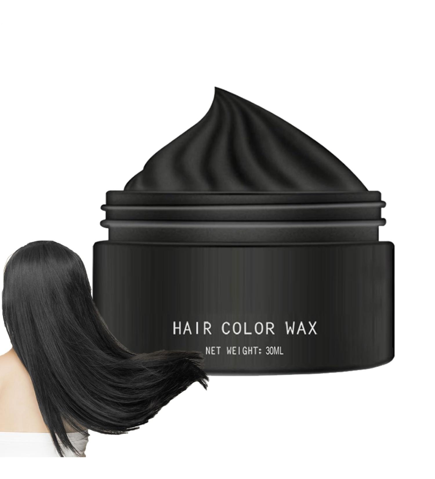 Biniveil Hair Color Wax 30ml Hair Color Wax Washable Color Mud Styling Cream for Teens Festivals Parties Cosplay Black B - Buy Online on GoSupps.com