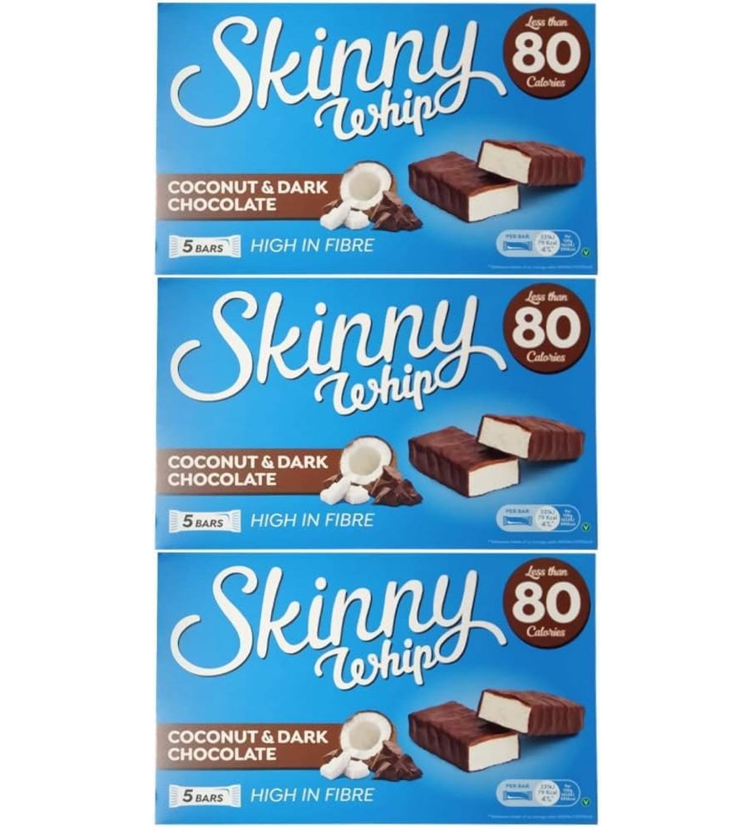 Coconut & Dark Chocolate Skinny Whip Bars (3 pack)