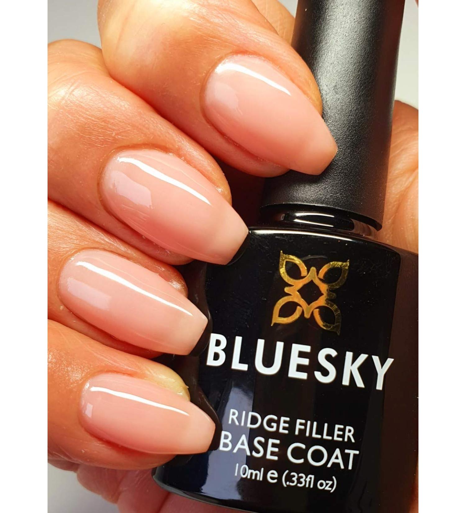 Bluesky RIDGE FILLER PINK SOFT SHEER PINK BASE COAT MB08 Nail Gel Polish UV LED Soak Off 10ml