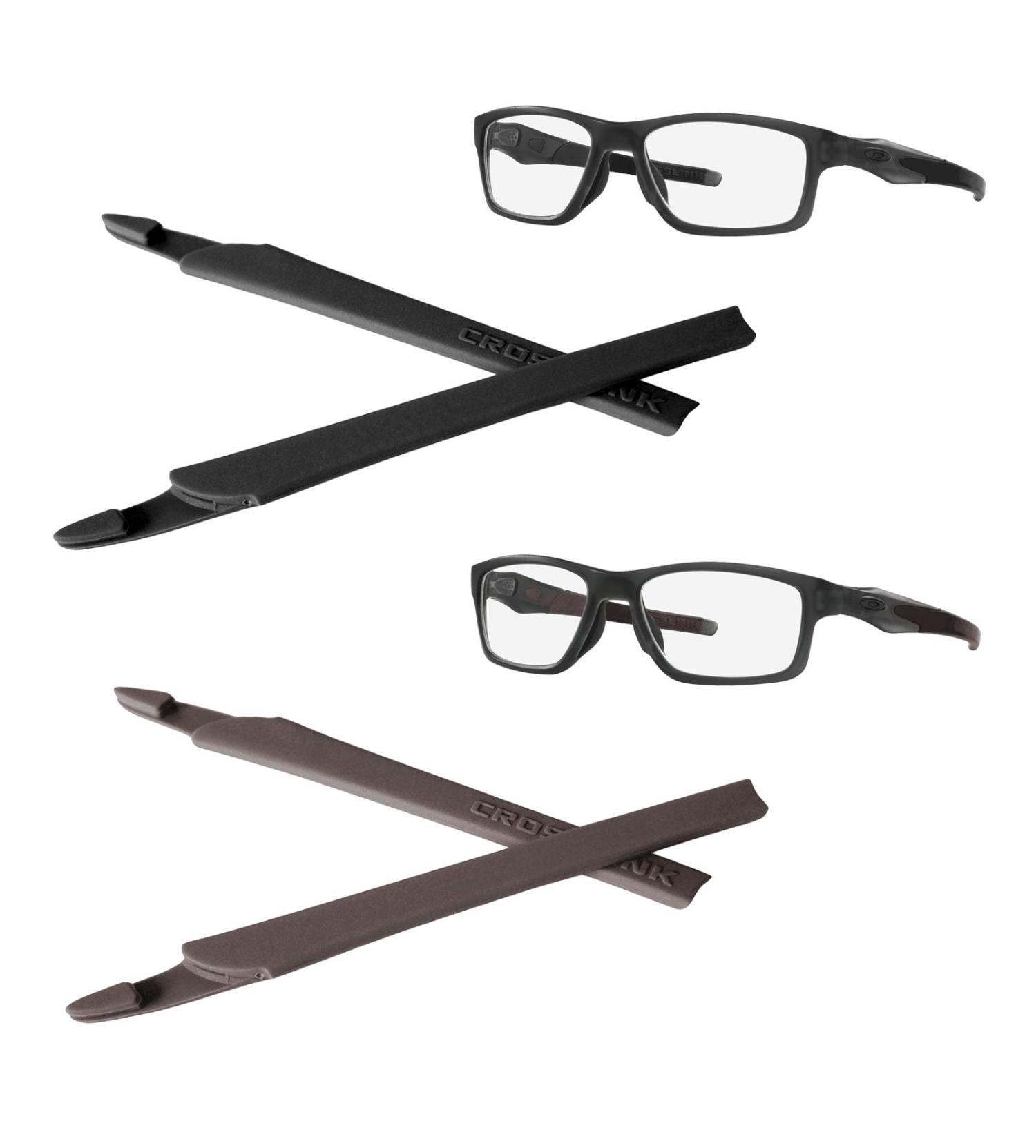 Oakley Crosslink PRO Switch Sweep Replacement Temple Ear Socks & Nose Pads Set - Black and Brown - Buy Online on GoSupps.com