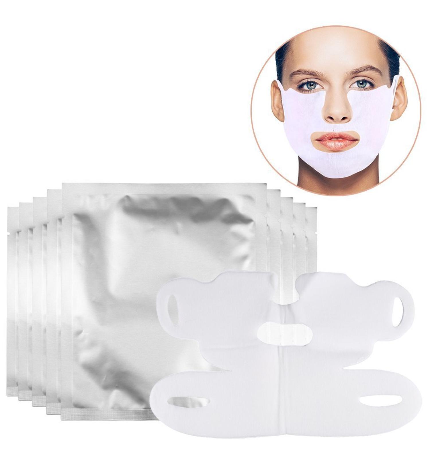 10 Pieces V Face Mask Set | Hydrotherapy Whitening Neck & Chin Mask for Anti-Aging Dark Spot Reduction & Fine Line Care - Buy Online on GoSupps.com