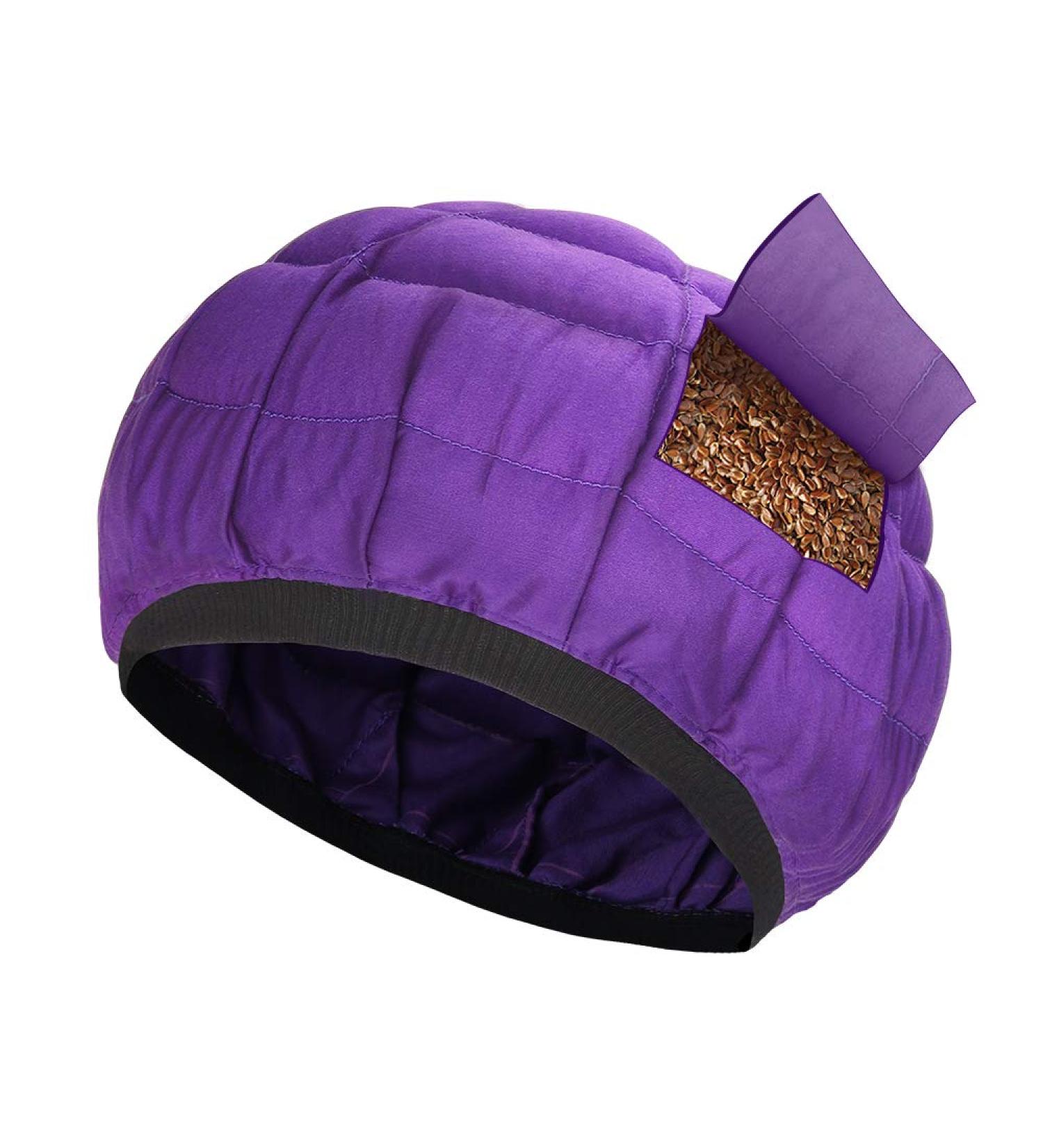 Beautybaby Cordless Deep Conditioning Heat Cap - Microwavable Spa Treatment for Curly Hair - 100% Natural Cotton with Flaxseed - Purple - Buy Online on GoSupps.com
