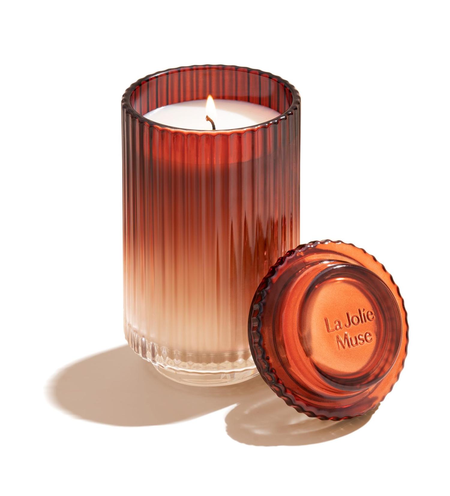 La Jolie Muse Sandalwood Rose Candle - 19oz Large Natural Soy Luxury Glass Jar Candle for Women | Long Burning 120 Hours | Wedding & Home Scented Gift - Buy Online on GoSupps.com