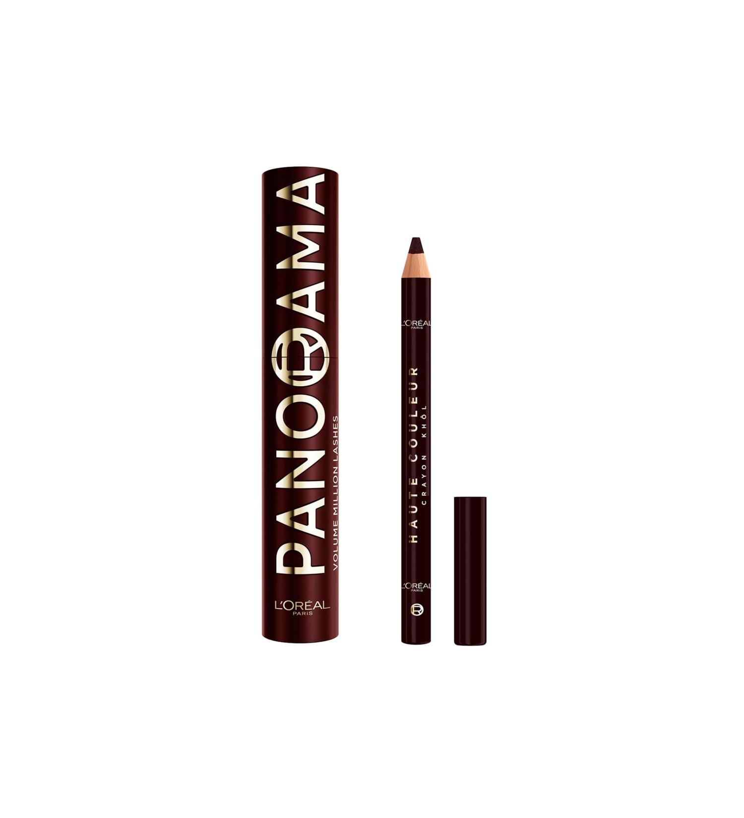 L'Or al Paris - Duo Mascara Volume Millions de Cils Panorama Chromatic & Crayon Kh l Haute Couleur - Regard Panoramique & Cils D multipli s - Couleur Intense - Teinte : Bordeaux Cashmere Duo Panorama Chromatic & Crayon Kh l Bordeaux Cashmere - Buy Online on GoSupps.com
