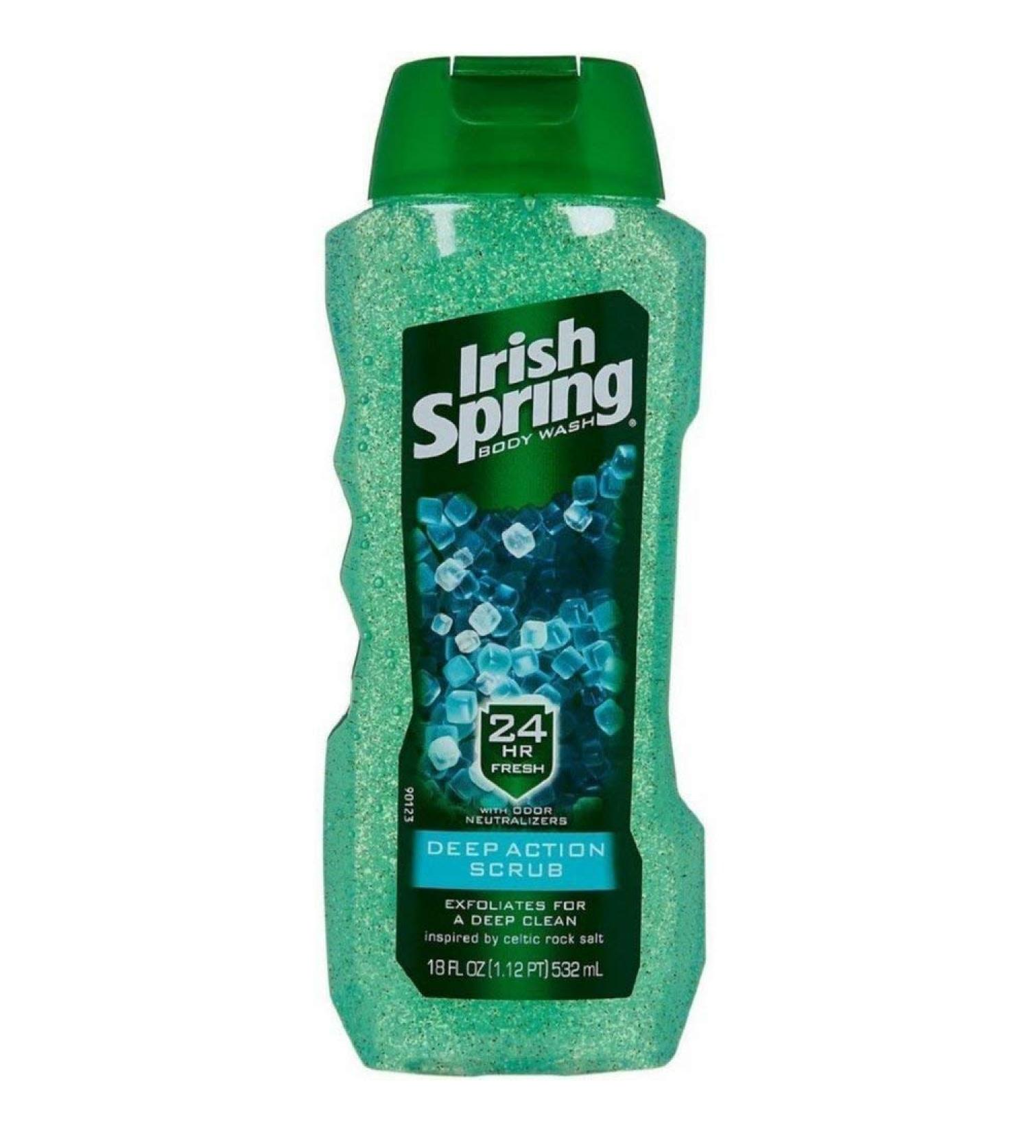 Irish Spring Deep Action Scrub Body Wash - 18oz - Buy Online on GoSupps.com