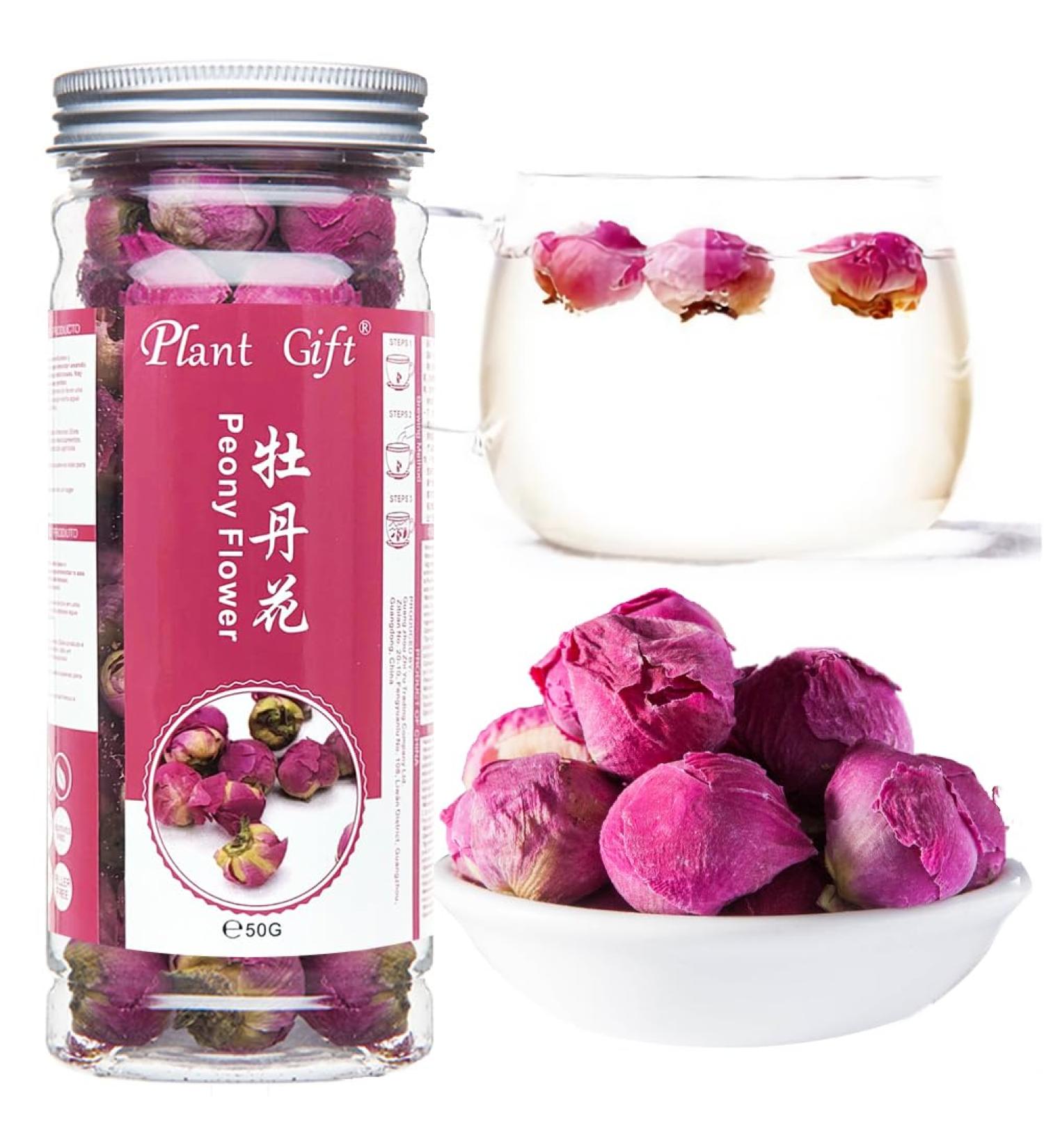Buy Dried Peony Flowers (Paeonia Lactiflora) - Natural Pink Fragrance Herbal Accessories - 50g | International Shipping Available - Buy Online on GoSupps.com