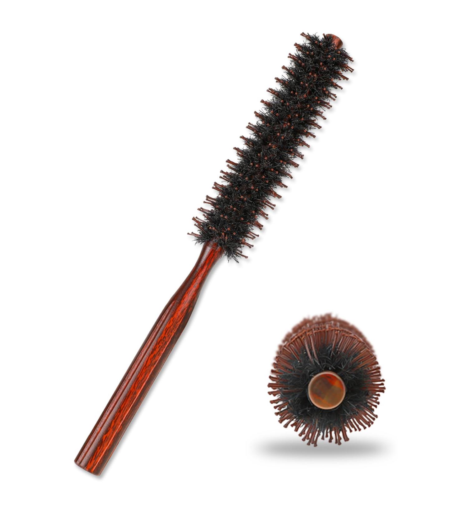 Rundbrush Wild Boar Bristle Round Hairbrush - Mini 3.4cm Brush for Men & Women | Perfect for Blow Drying & Natural Curls - Buy Online on GoSupps.com