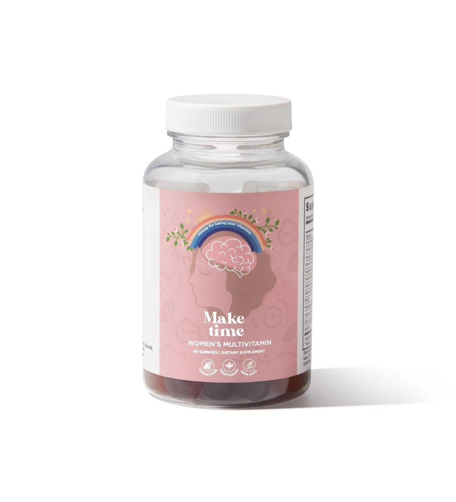 MAKE TIME - Sugar-Free Women s Multivitamin Gummies - Daily Support with Vitamin A C D3 E B6 B12 Folate Biotin Iodine & Zinc - Delicious & Easy to Take - 30 Servings - Buy Online on GoSupps.com