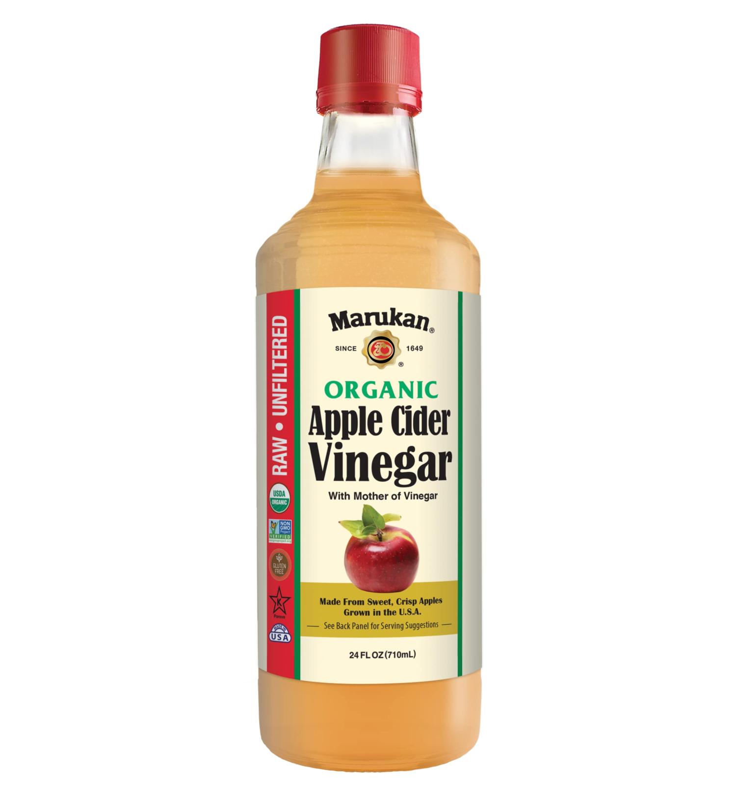 Marukan Organic Apple Cider Vinegar 24 fl oz Glass Bottle - Pack of 1 - Buy Online on GoSupps.com