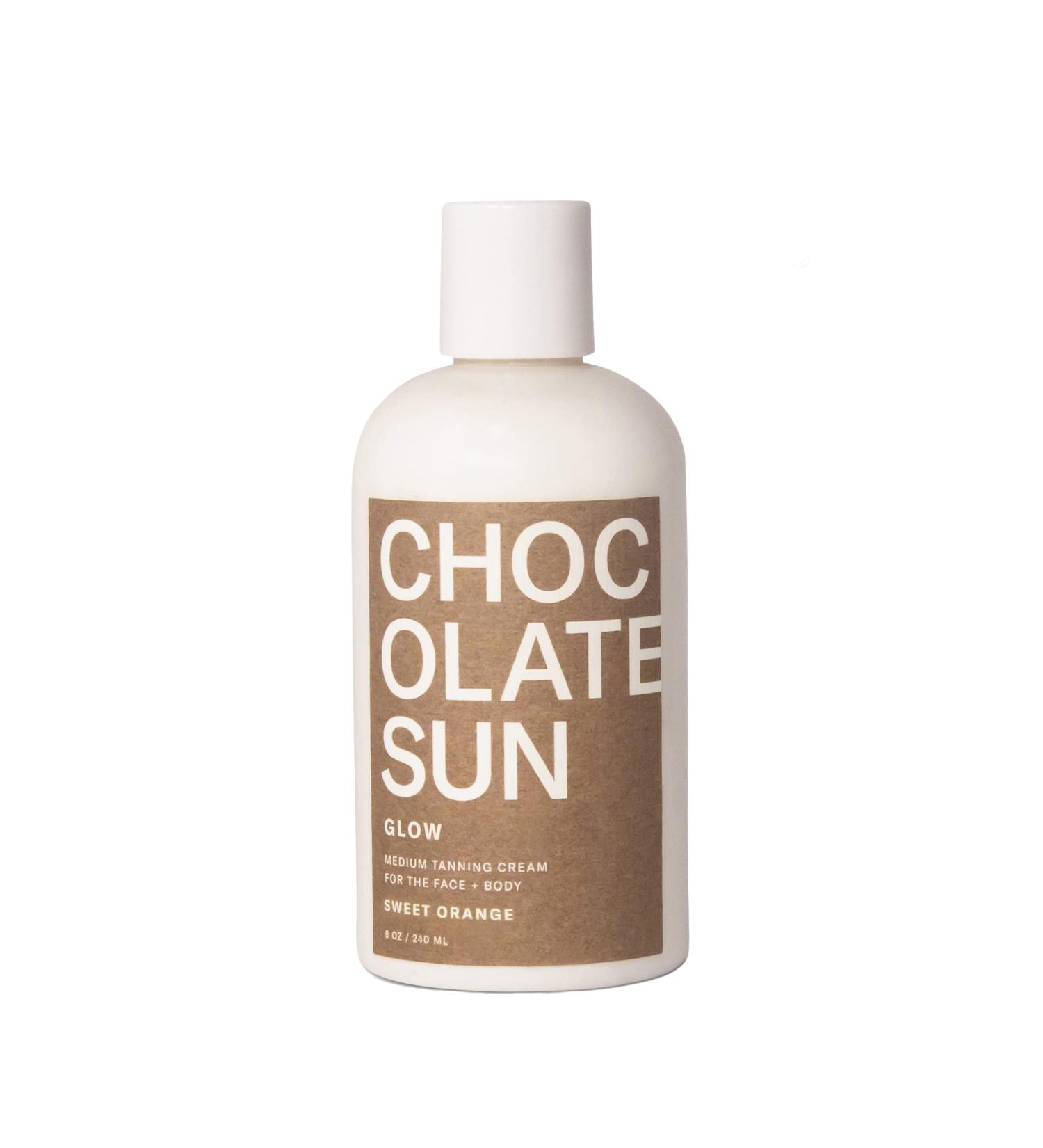 Organic Glow Medium Tanning Cream | Clean Non-Toxic Sunless Tanning for Face & Body - Chocolate Sun 8 oz - Buy Online on GoSupps.com