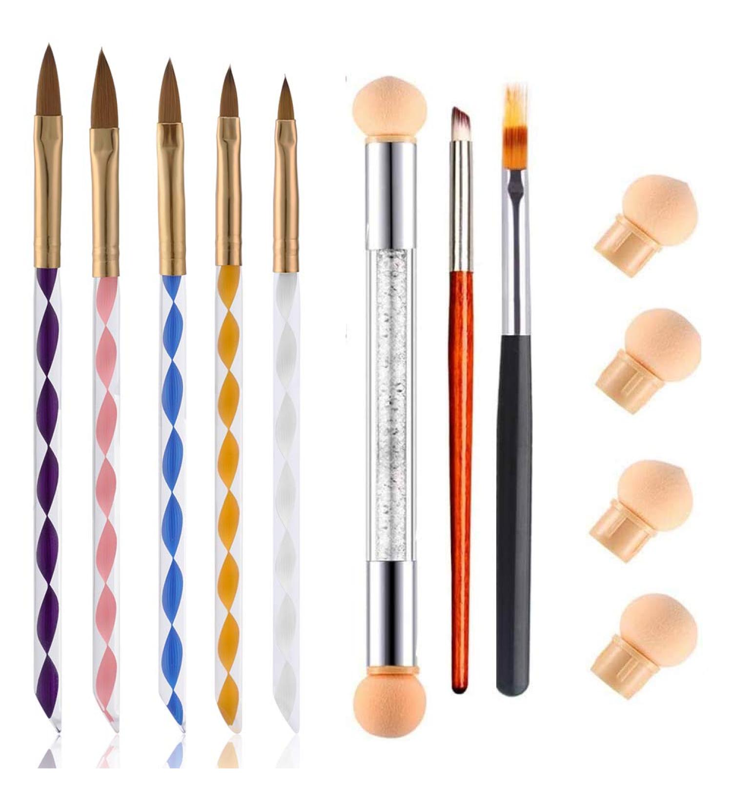 MWOOT Nail Art Brush Set (8 pcs) - Ombre & French Design Brushes for Gel Nail Decoration & Baby Boomer Techniques - Buy Online on GoSupps.com