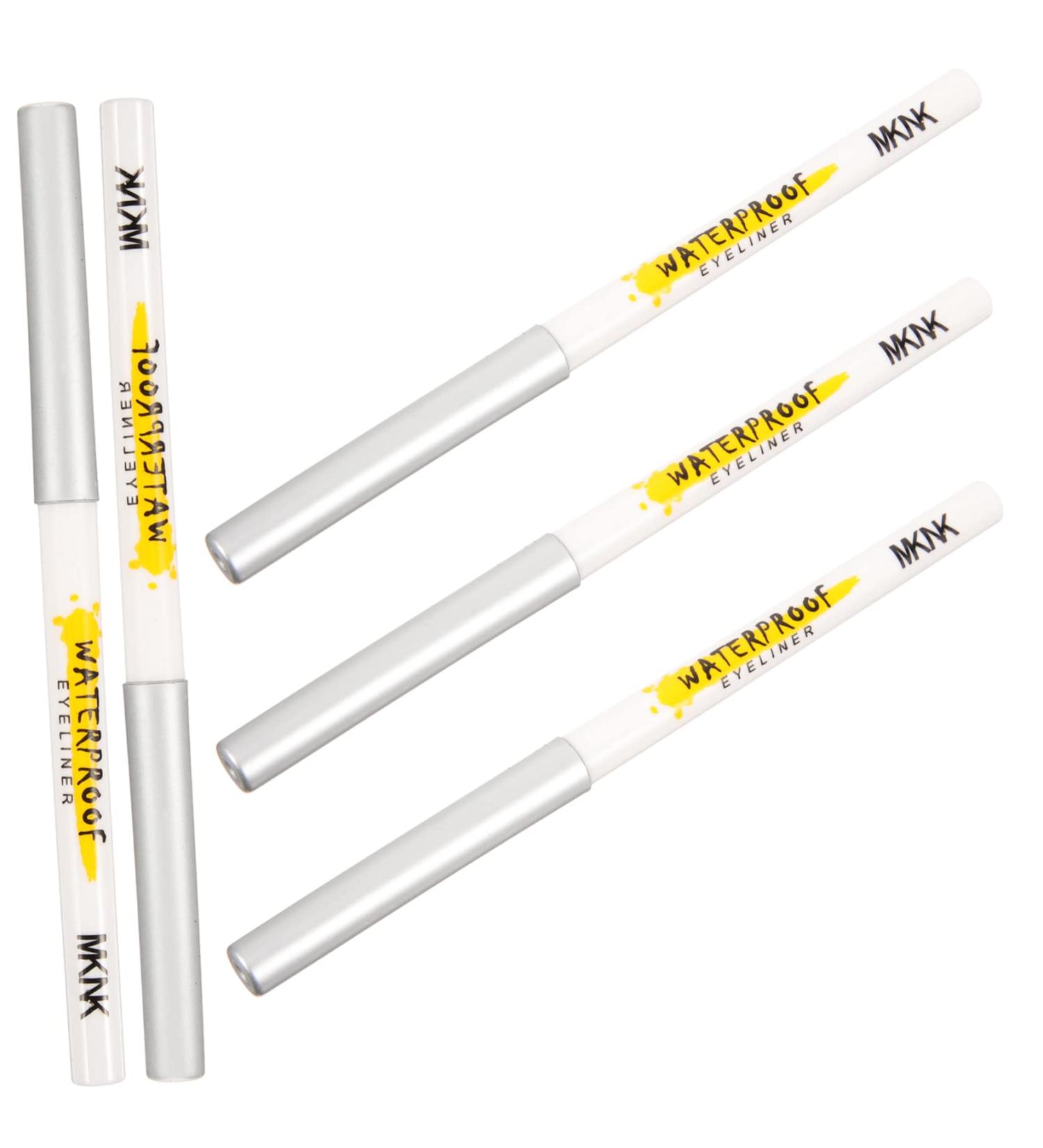 WOONEKY 5pcs White Lying Silkworm Pen Pencil Eyeliner White Eye Liner Pencils Abs Girl Brighten Highlighter - Buy Online on GoSupps.com