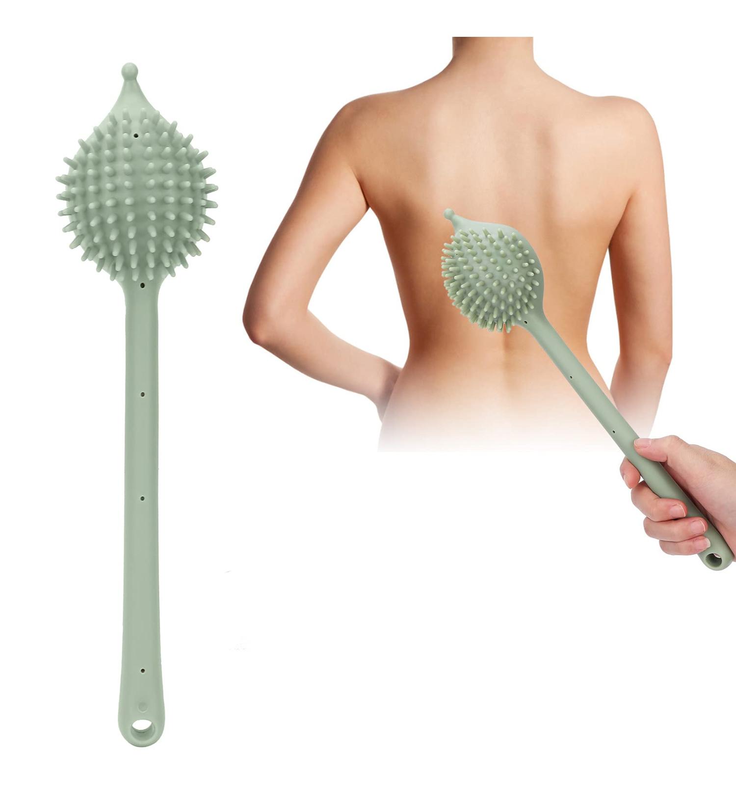 ZJchao Back Massage Hammer - Double-Sided Meridian Pat Massage Device for Relaxation & Tiredness Relief | Fitness Silicone Green Hedgehog Design - Buy Online on GoSupps.com