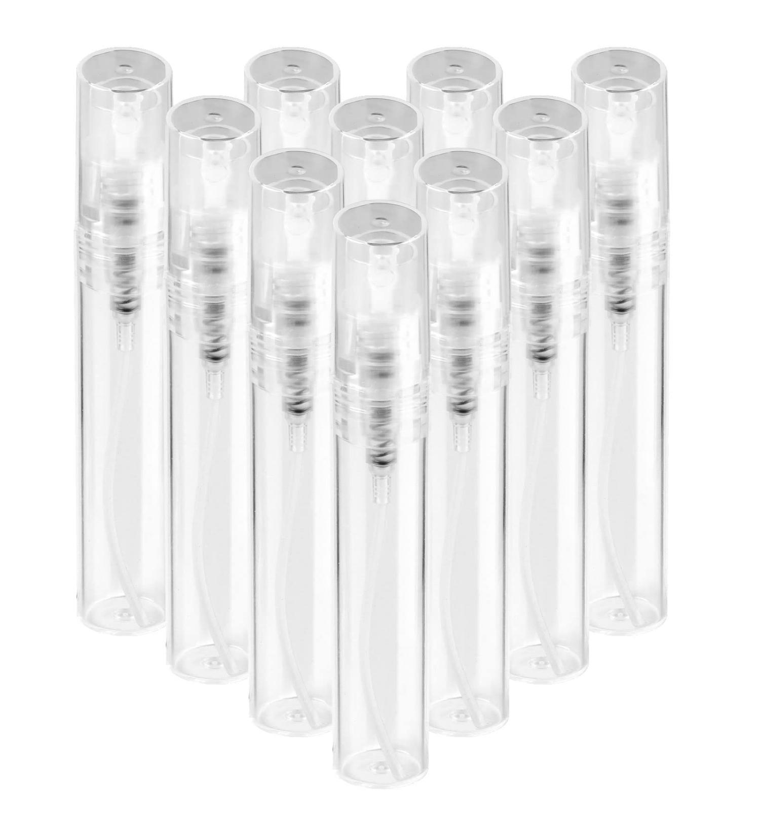 FANDAMEI Mini Spray Bottle Set - 10 Pack 5ml Clear Plastic Fine Mist Refillable Perfume Atomizers for Travel - Small Empty Sample Containers - Buy Online on GoSupps.com