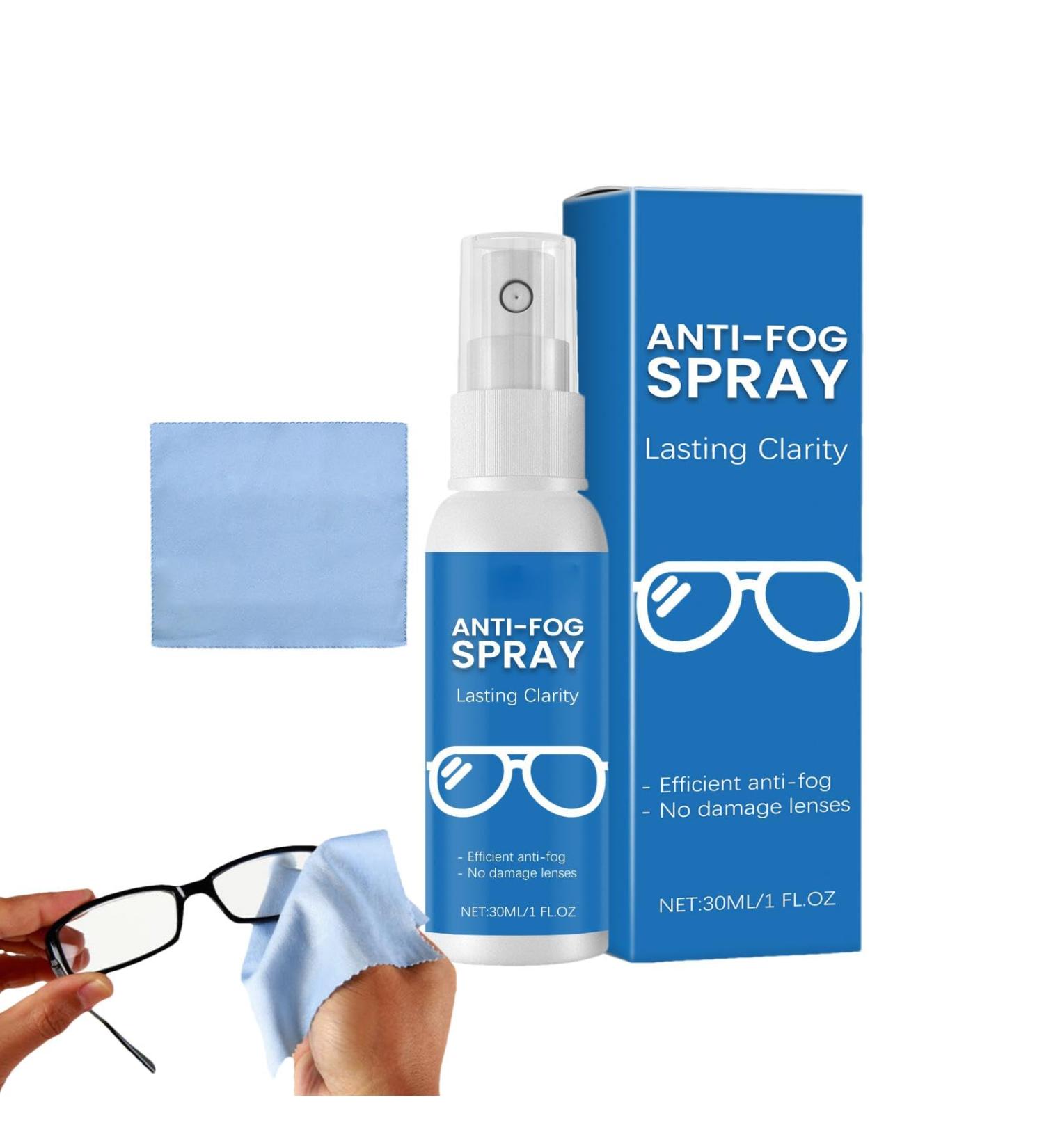 Eye Glass Cleaners Spray | Portable Glasses Anti-Fog Spray | Eyeglasses Cleaner Spray Eyeglass Cleaning Accessories Fog Free Cleaning Spray for All Lenses - Buy Online on GoSupps.com