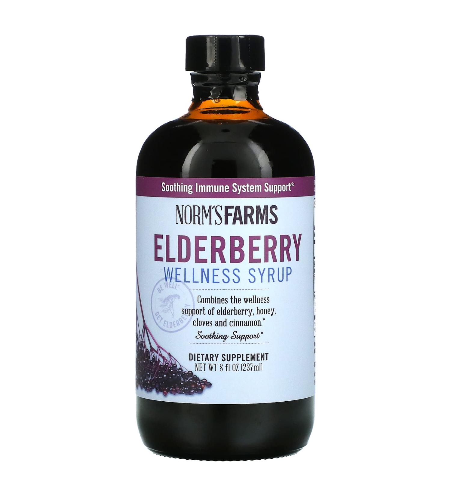 Norms Farms Wellness Syrup Elderberry 8 fl oz (237 ml)