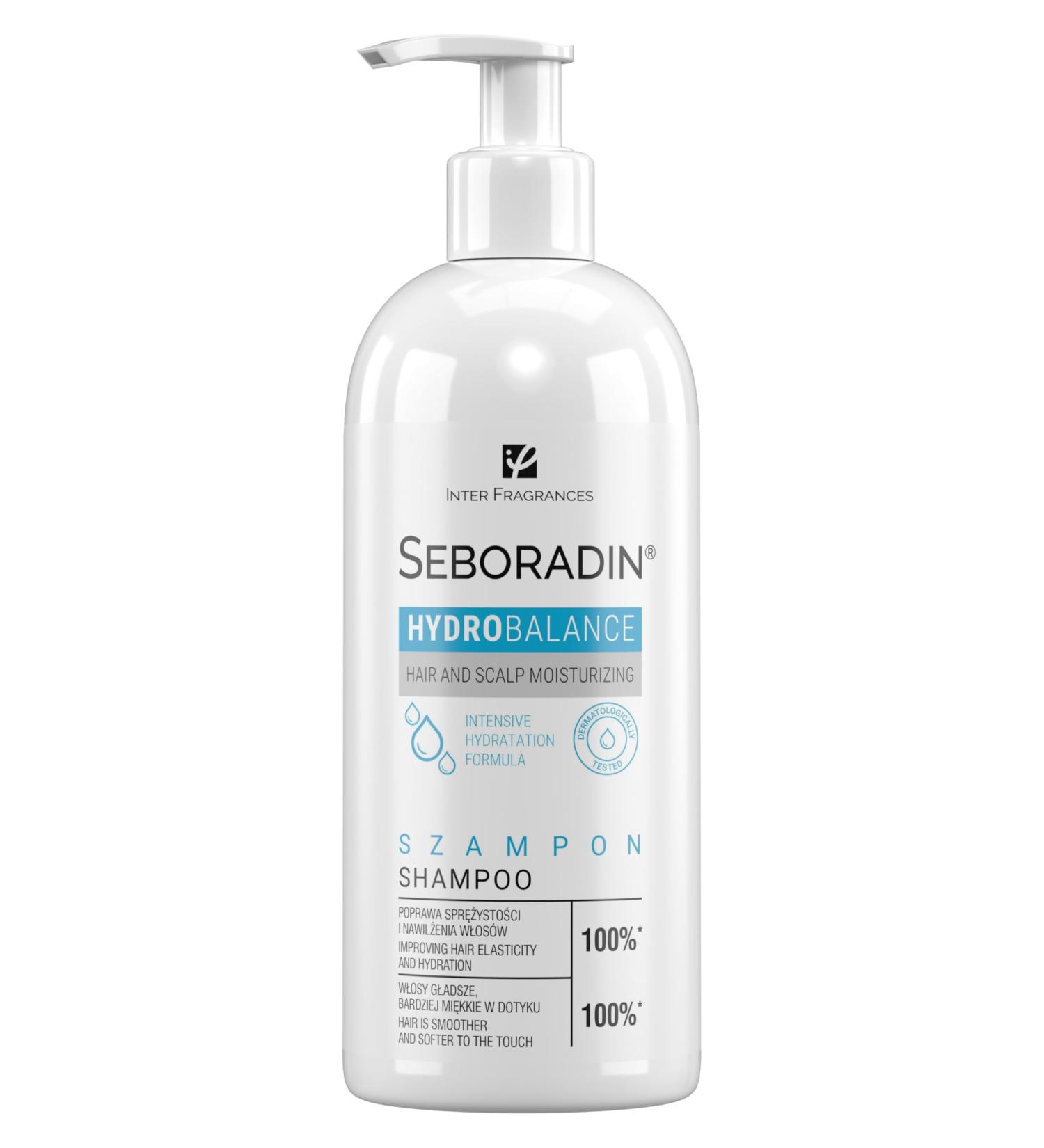 Seboradin Intense Hydration Shampoo For All Hair And Scalp Types Hydration For Dry Hair Improved Elasticity Aloe Vera Lavender Water Hydro Ballance 400 ml - Buy Online on GoSupps.com