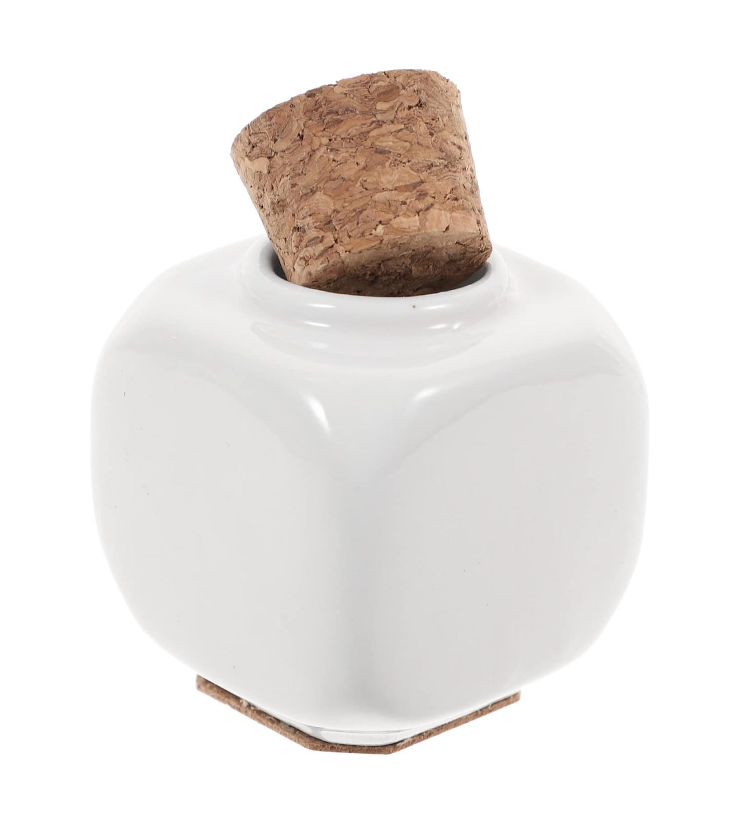 Beatifufu Nail Cup Cosmetic Bottle with Lid Mini Jars with Lids Manicue Cups Polymer Clay Charms for Nails Clear Bottle with Lid Nail Art Manicure Dishes Bottle for Manicure Bamboo White 5.7*3.5cm White - Buy Online on GoSupps.com