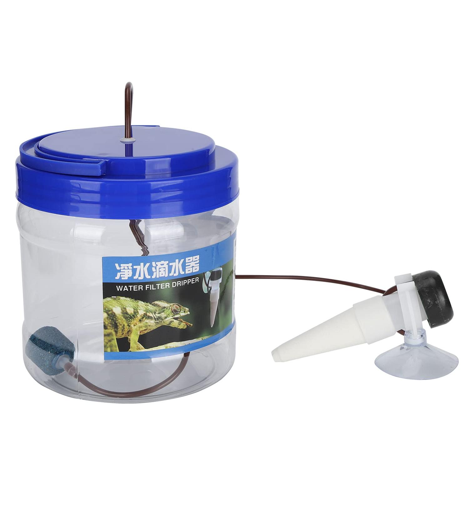 Reptile Water Dripper Kit 1300ML Reptile Drinking Fountain Water Dripper Automatic Drip Irrigation Soil Humidifier for Lizard Turtle Chameleon Snake Frog Gecko - Buy Online on GoSupps.com