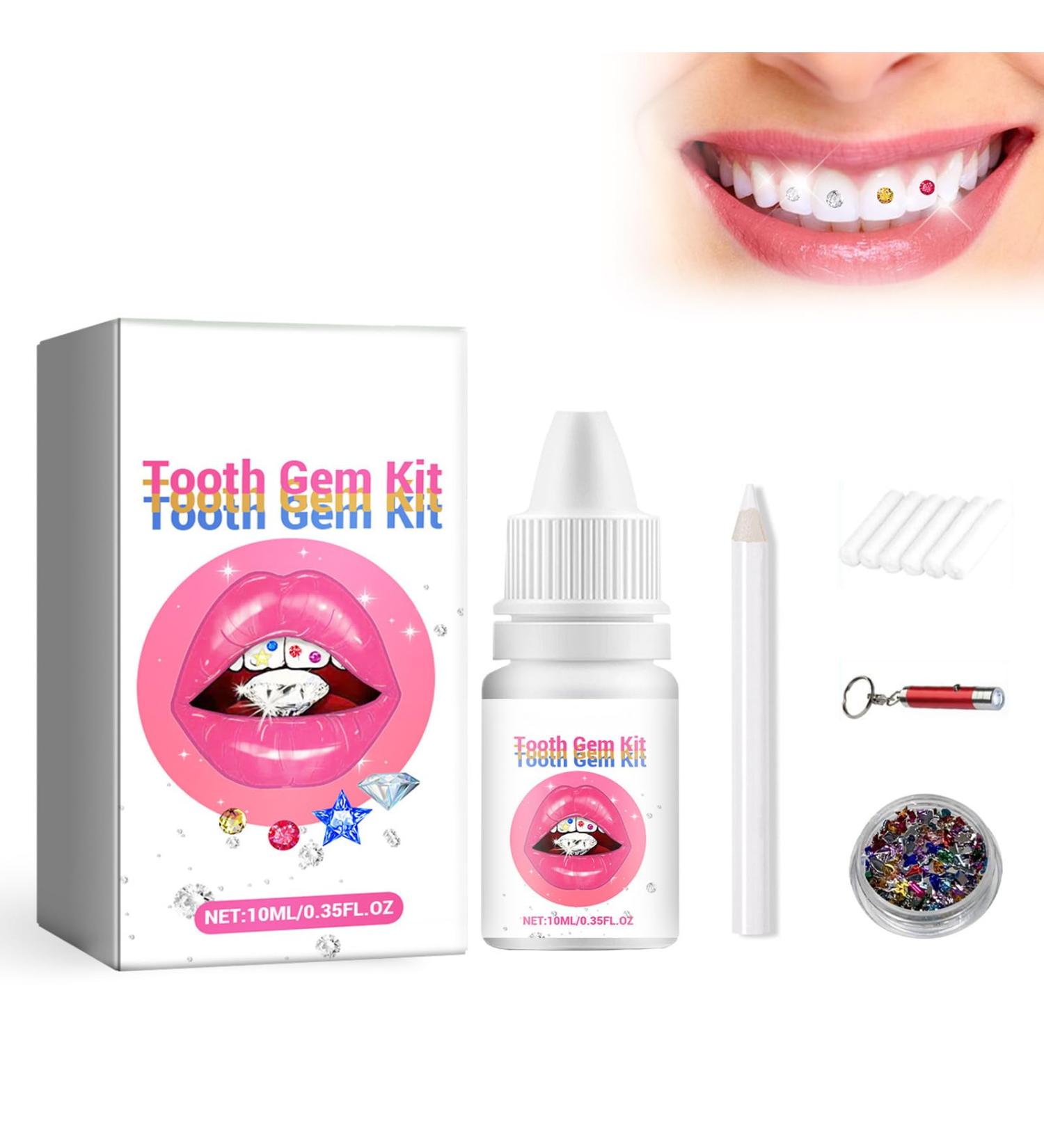 Pemarlis Colourful Tooth Jewellery Set With Glue Tooth Gem Jewellery Tooth Gem Kit Diy Tooth Gem Jewellery Tooth Gem Set Tooth Gem Set With Glue For Teeth With Rhinestones Horse Eye Drill(2) - Buy Online on GoSupps.com