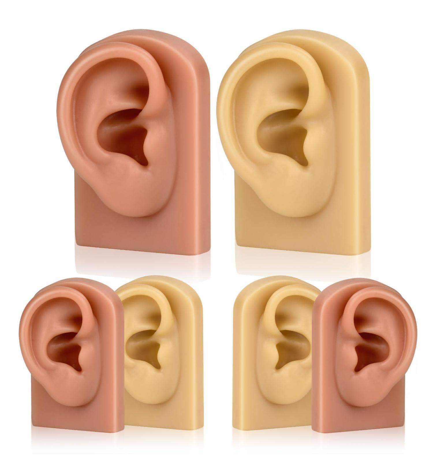 YGAOHF 4PCS Soft Silicone Ear Model - Realistic Left and Right Fake Ear Piercing Practice for Jewelry Display - Buy Online on GoSupps.com
