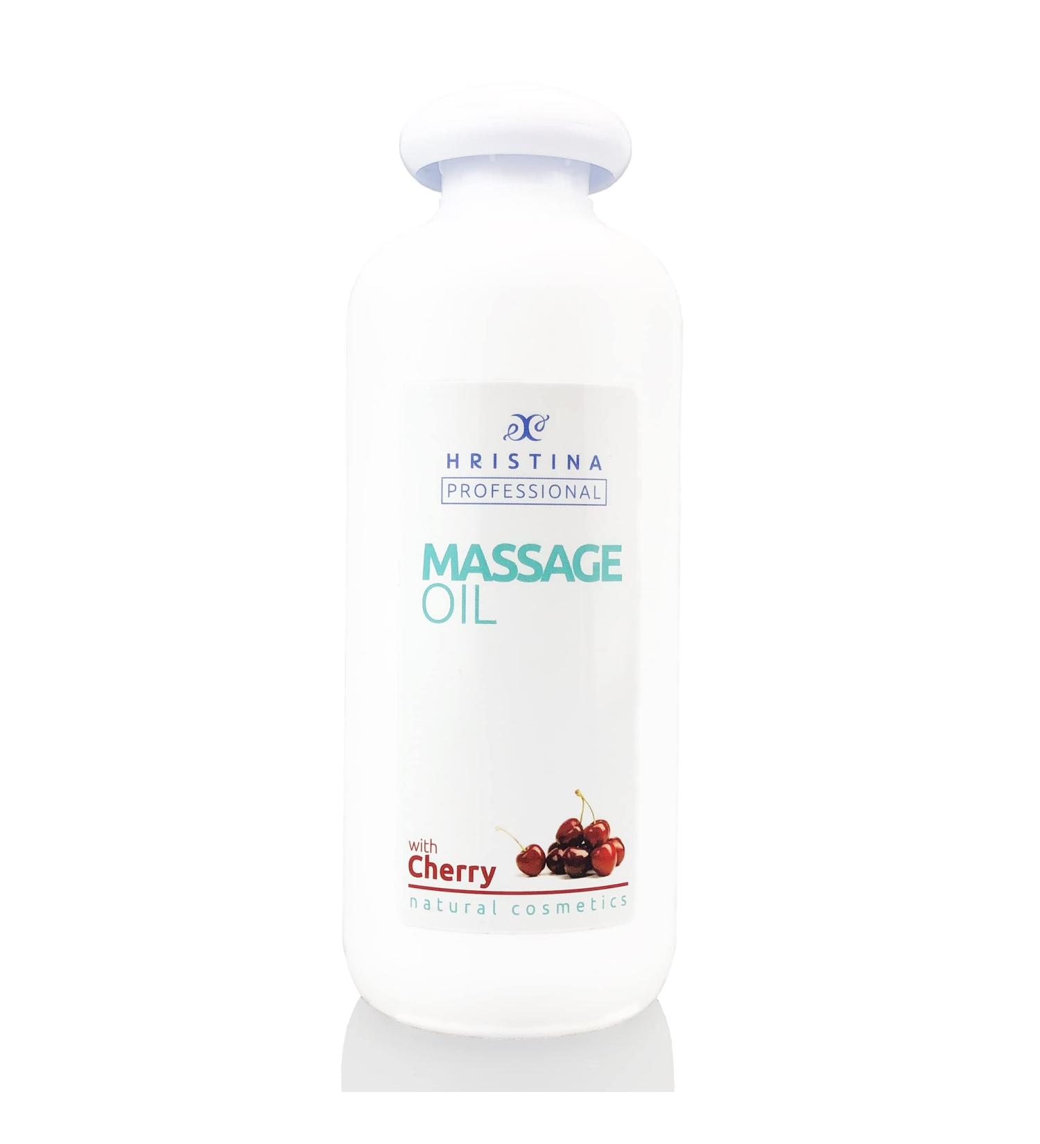Cherry Massage Oil - Relaxing Joint Pain Relief & Moisturizing Skin Care | Grape Seed Sesame & Almond Oils | 500ml Sensual Body Massage - Buy Online on GoSupps.com