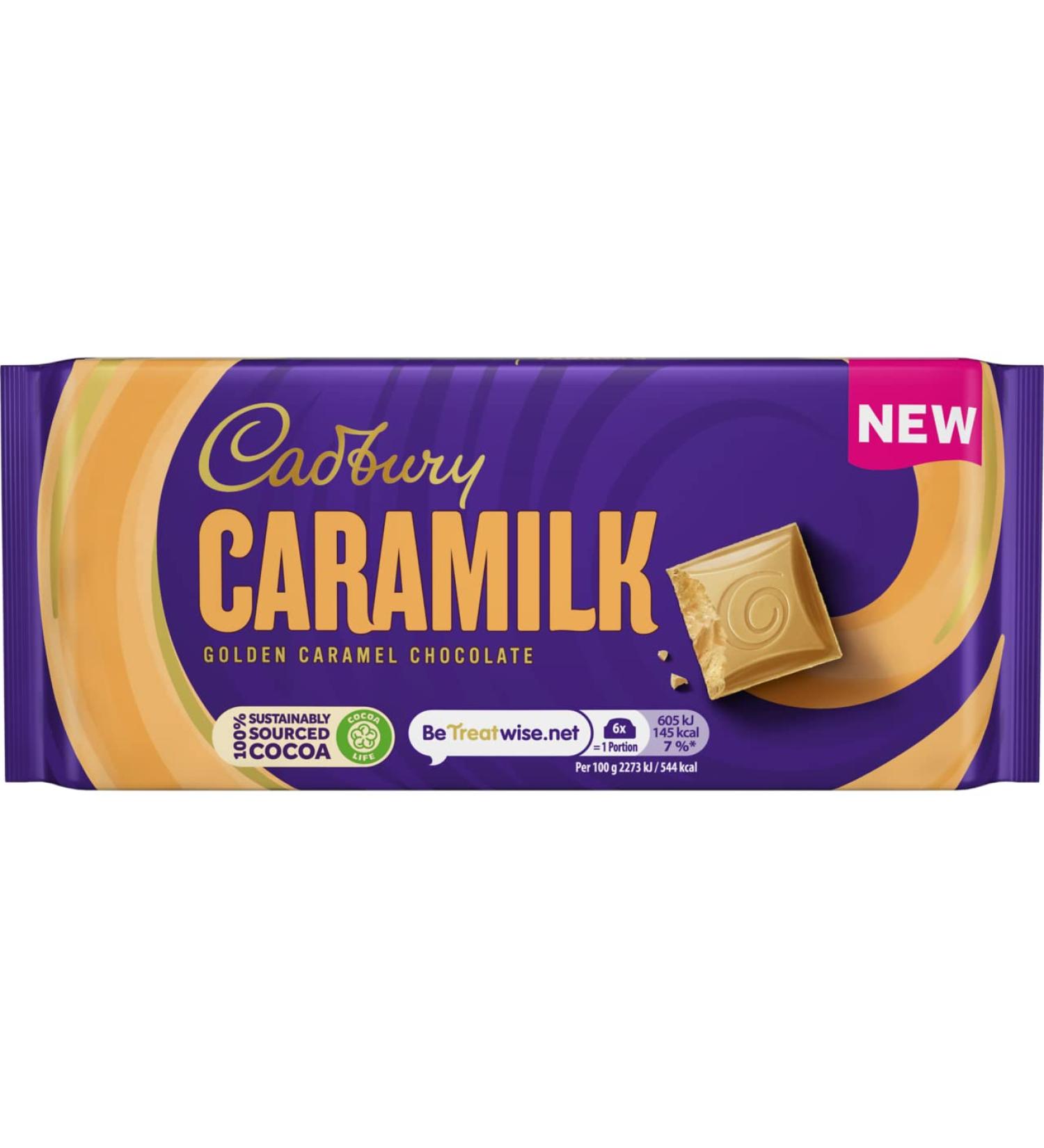 Cadbury Caramilk Golden Caramel Chocolate Bar 160g - Buy Online on GoSupps.com