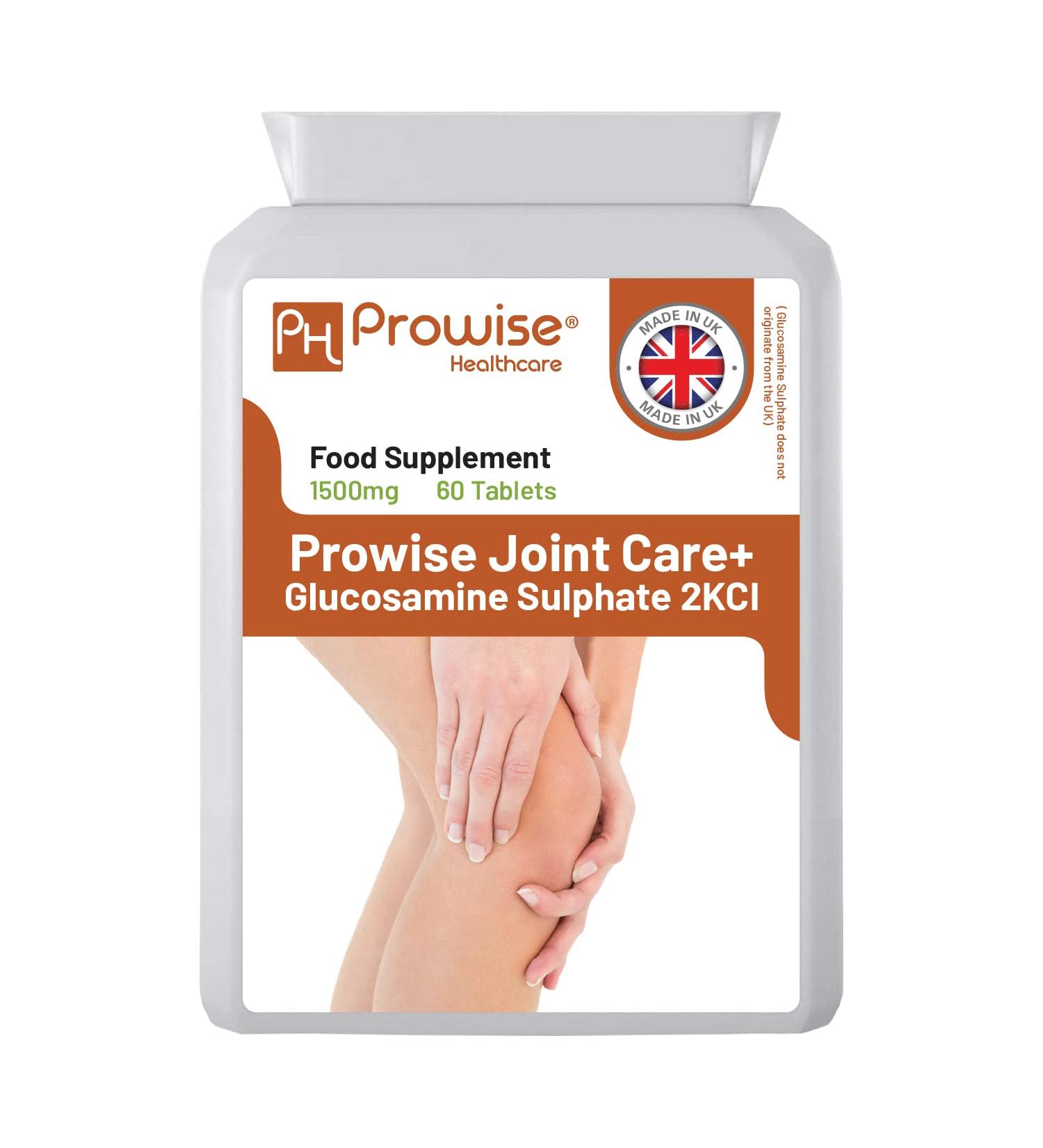Glucosamine Sulphate 2KCL 1500mg 60 Tablets - Joint Health Support - Gluten & Dairy Free - Made in UK - Buy Online on GoSupps.com