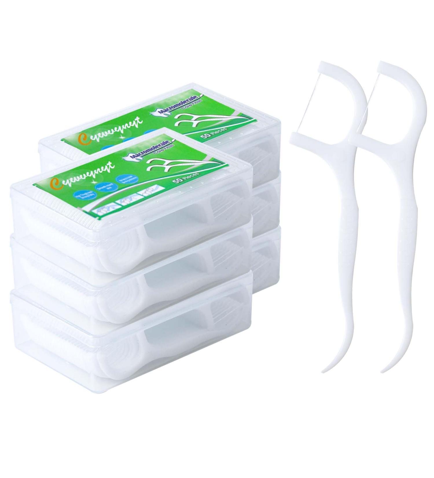 Dental Floss Stick with Toothpick Holder - Y-Shaped Interdental Flossers (300PCs) - Disposable Tooth Cleaner Sticks for Effective Dental Care - Buy Online on GoSupps.com