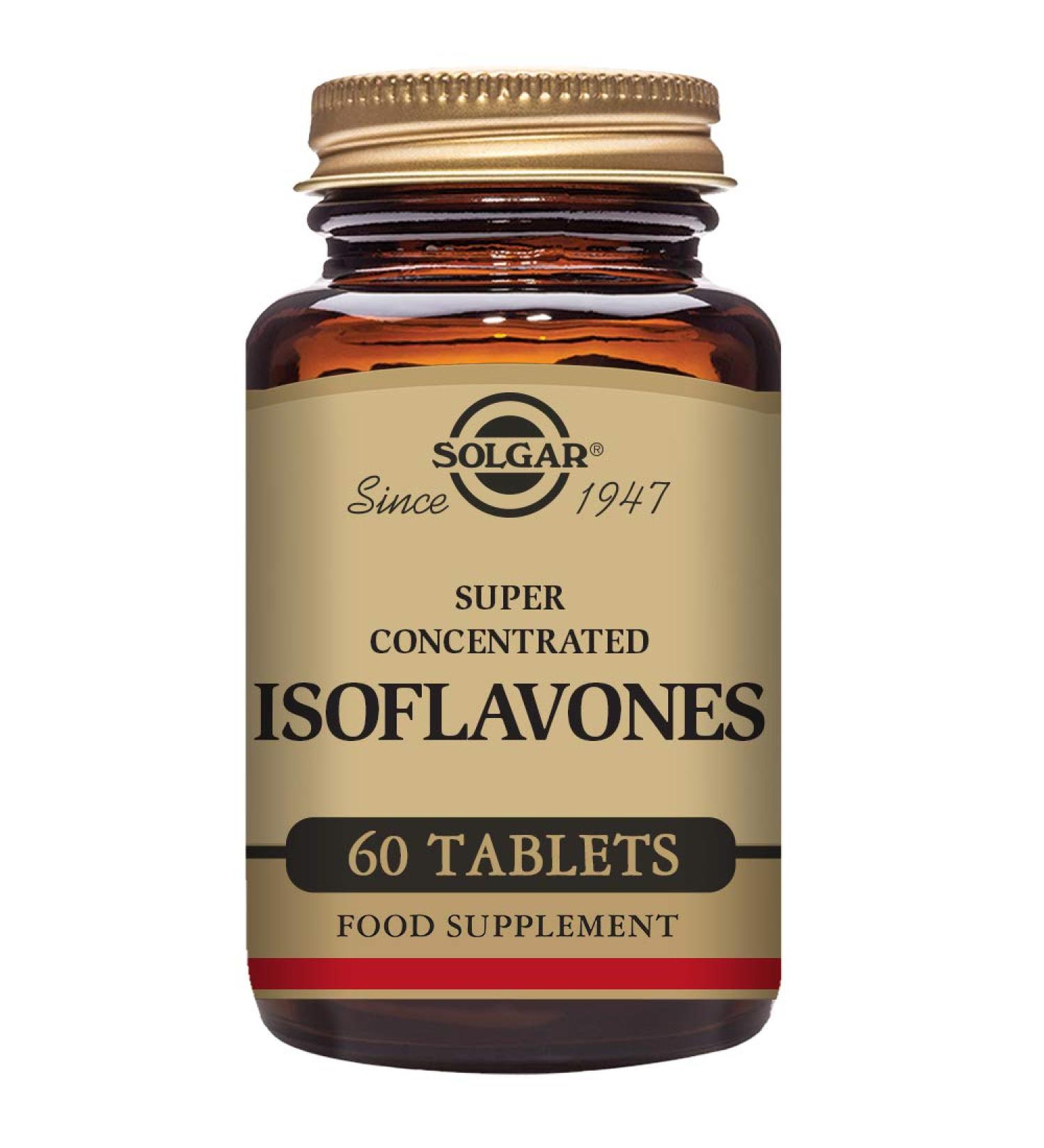 Solgar Super Concentrated Isoflavones Tablets - High Concentration - Contains Isoflavone Extract From Soy Germ - Food Supplement - Vegan Vegetarian Kosher - Pack of 60 Standard 60 count (Pack of 1)