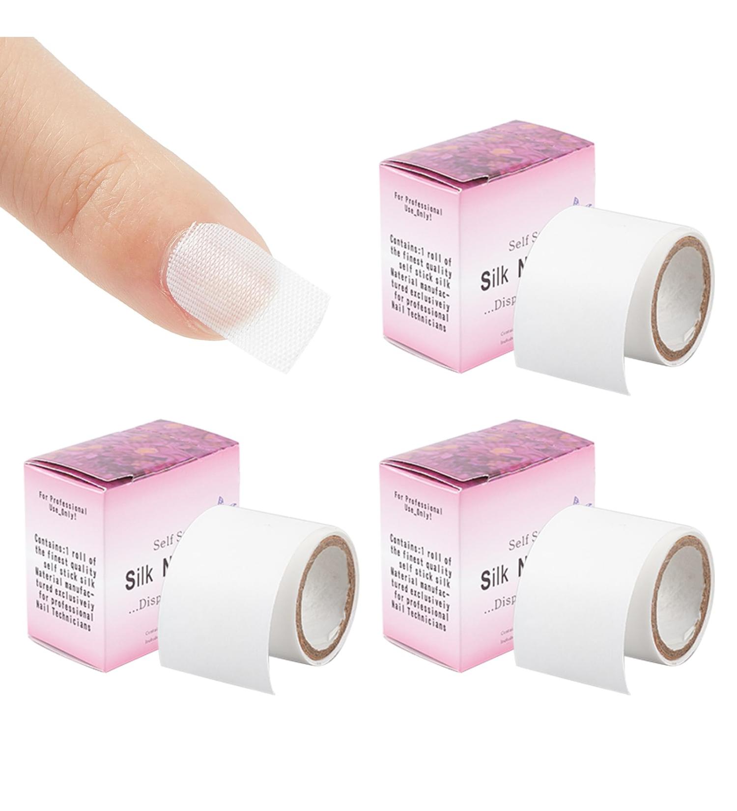 NICENEEDED 3 Rolls Self Adhesive Silk Nail Wrap Set for Nail Repair and Extension - Buy Online on GoSupps.com