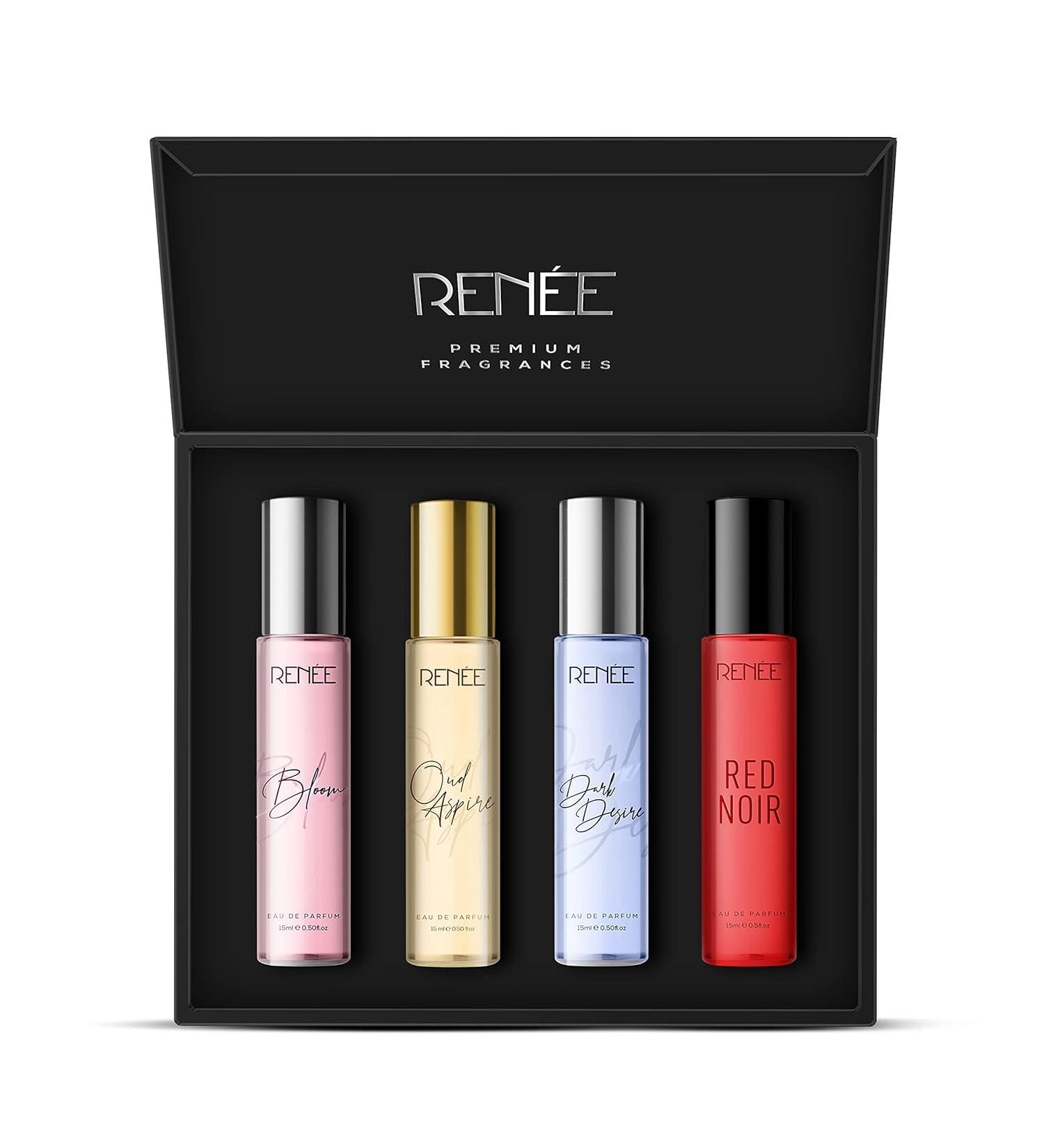 RENEE_Women's Luxury Perfume Gift Set Combo Pack of 4 Eau De Parfum - 15ml Travel-size Bottles Long Lasting Scents of Floral Fruity & Spicy Notes - Buy Online on GoSupps.com