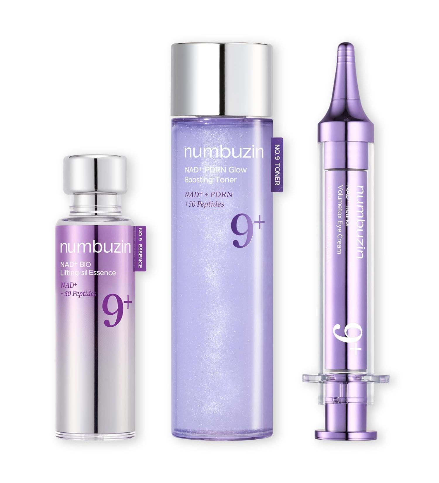 numbuzin No.9 NAD+ Bio-Lifting Trio | Complete Firming & Wrinkle Care Set with Toner Essence & Eye Cream - Buy Online on GoSupps.com