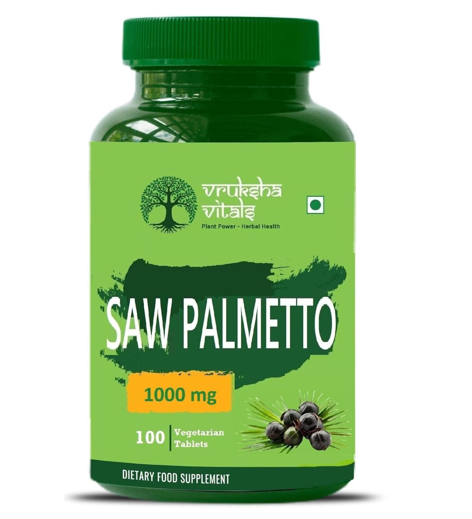 Generic Saw Palmetto Extract 1000 mg - 100 tablets/capsules supplement as DHT Blocker with Biotin