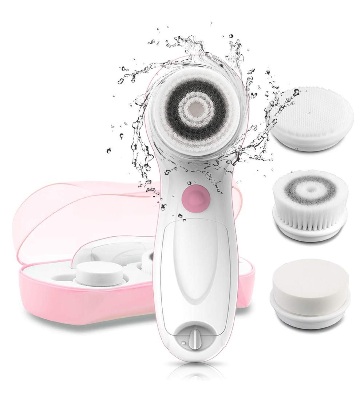 TOUCHBeauty Facial Cleansing Spin Brush - Electric Face Scrubber with 3 Brush Heads for Deep Cleansing Exfoliation & Massaging | International Shipping Available - Buy Online on GoSupps.com